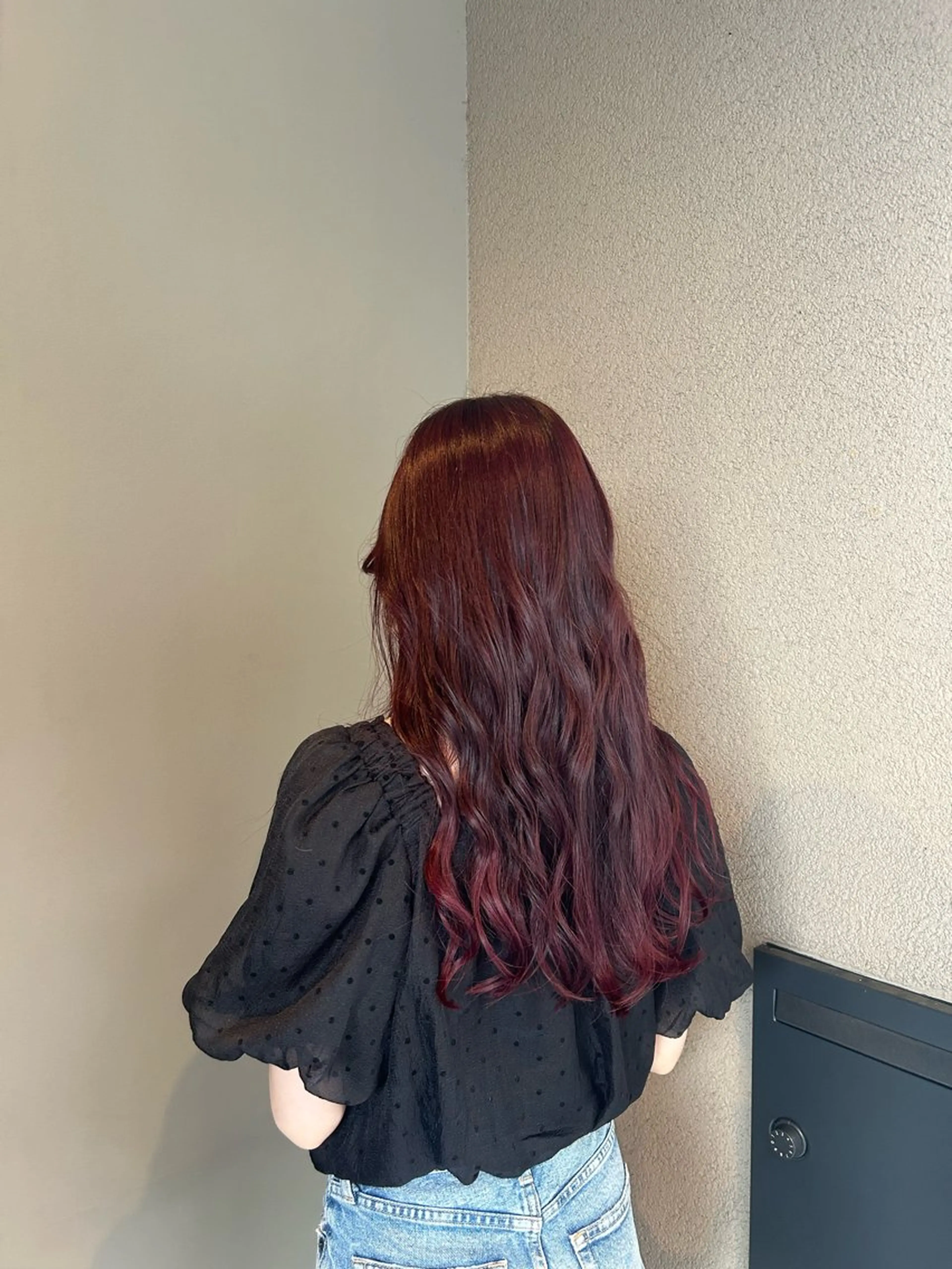 カラー レッドカラー ⭐️HEDI YUKI⭐️のヘアスタイル