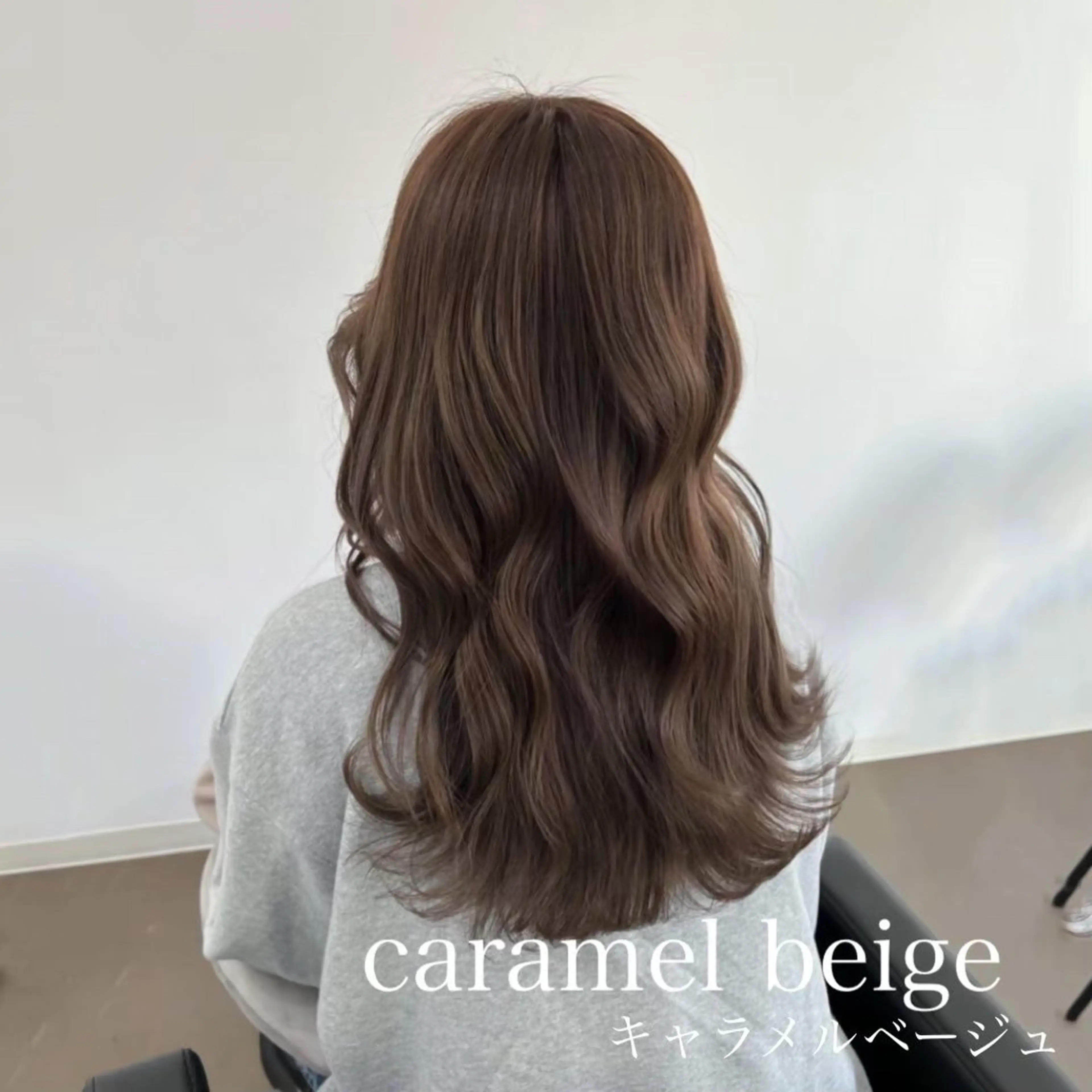 セミロング カラー ブリーチ ブリーチなしカラー ヘアカラー ブリーチなしベージュ 特化 松村 茶屋町のヘアスタイル