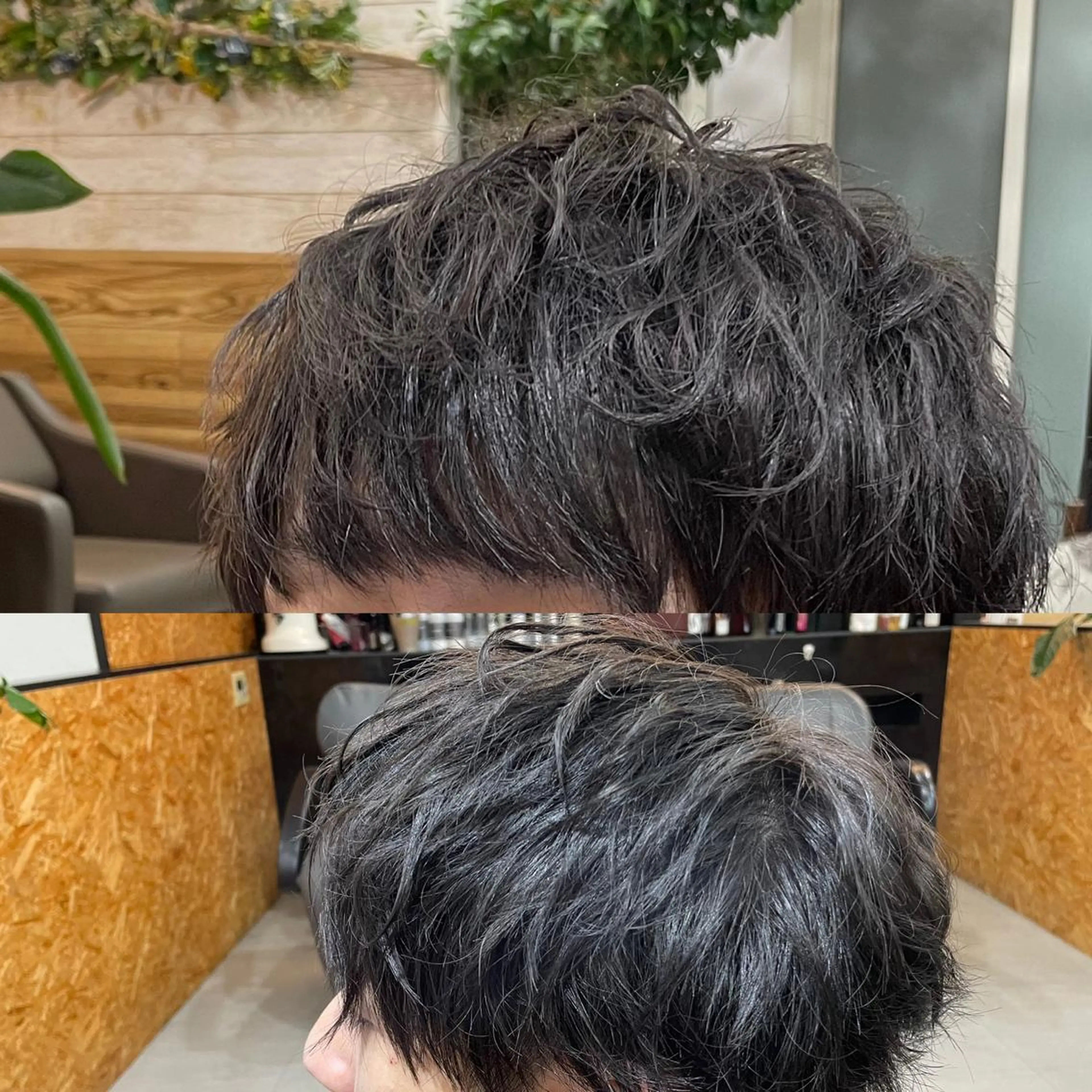 ショート メンズ マッシュ メンズパーマ カット かんばら りょーいのヘアスタイル