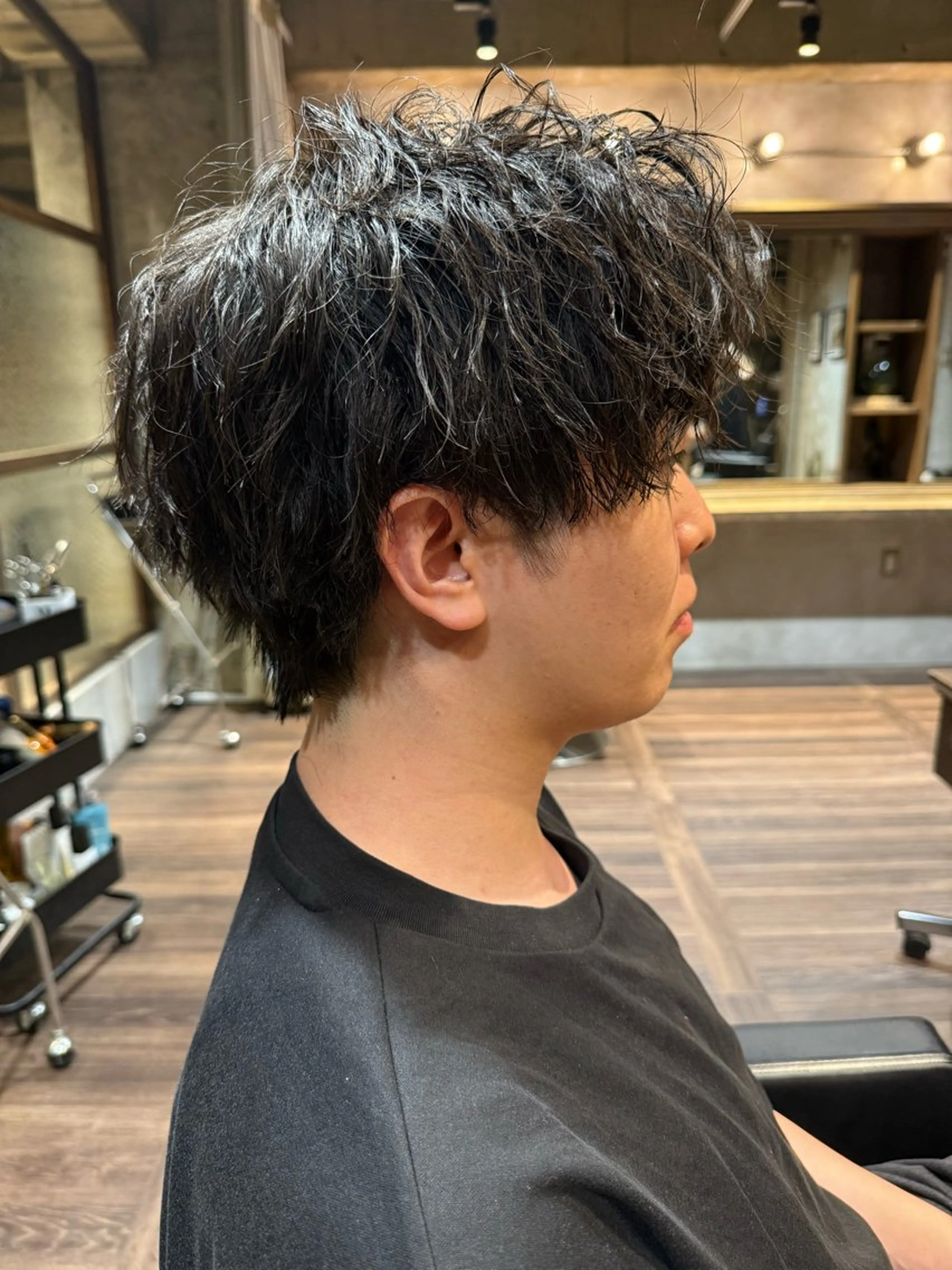 ショート パーマ メンズ メンズパーマ ツイストスパイラルパーマ スパイラルパーマ カット パーマ メンズ韓国ヘア/佐藤 恒輝のヘアスタイル