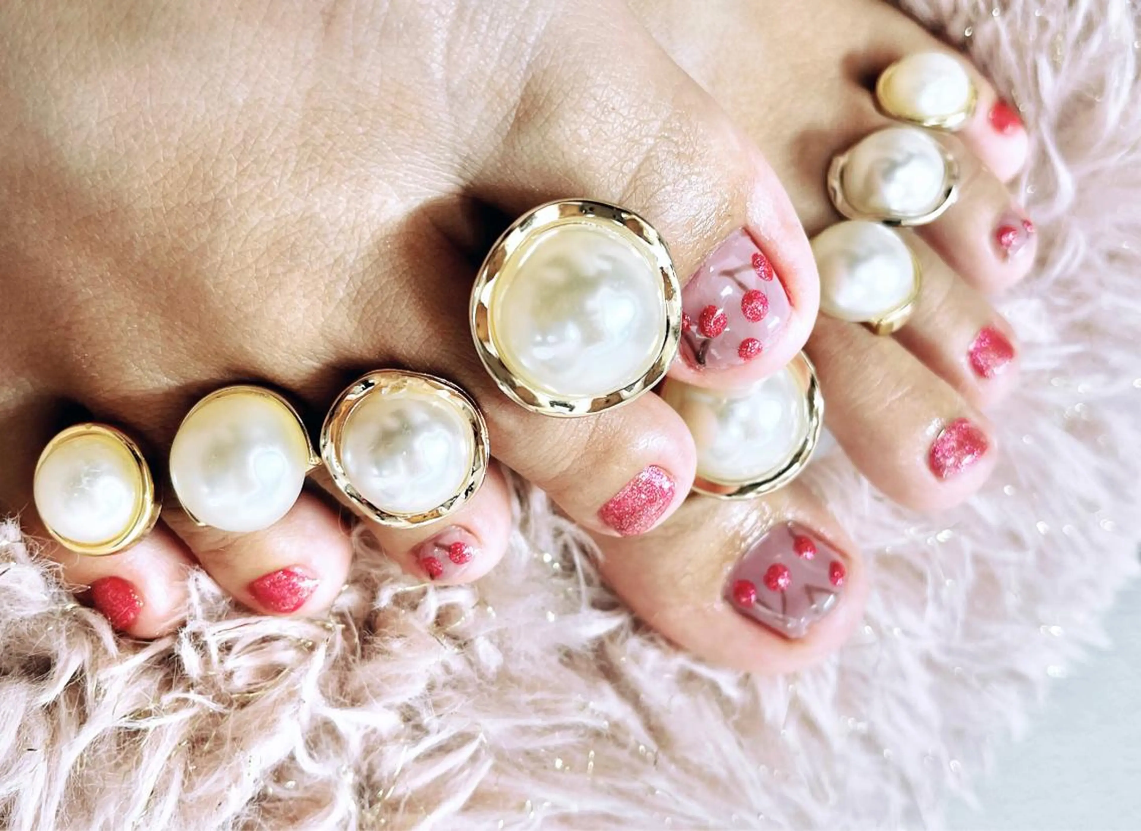 ネイル フットネイル フットネイル Rosa NAILのネイルデザイン