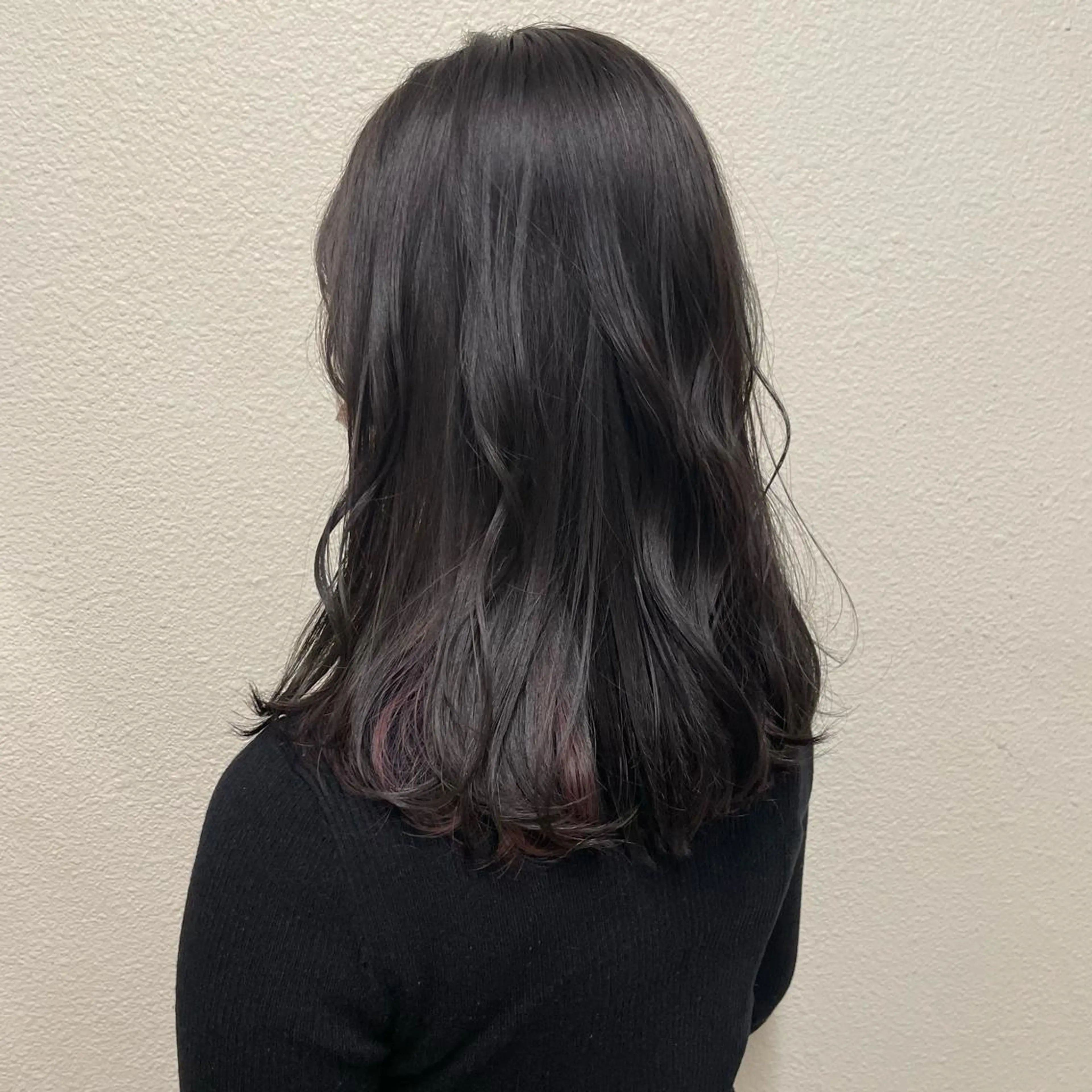 セミロング カラー ヘアアレンジ インナーカラー ラベンダーカラー ラベンダーピンク ピンクカラー HARUKI MINATO Japan SENDAI所属・🌈【透明感・韓国 ヘア】がっきー🌈のヘアスタイル