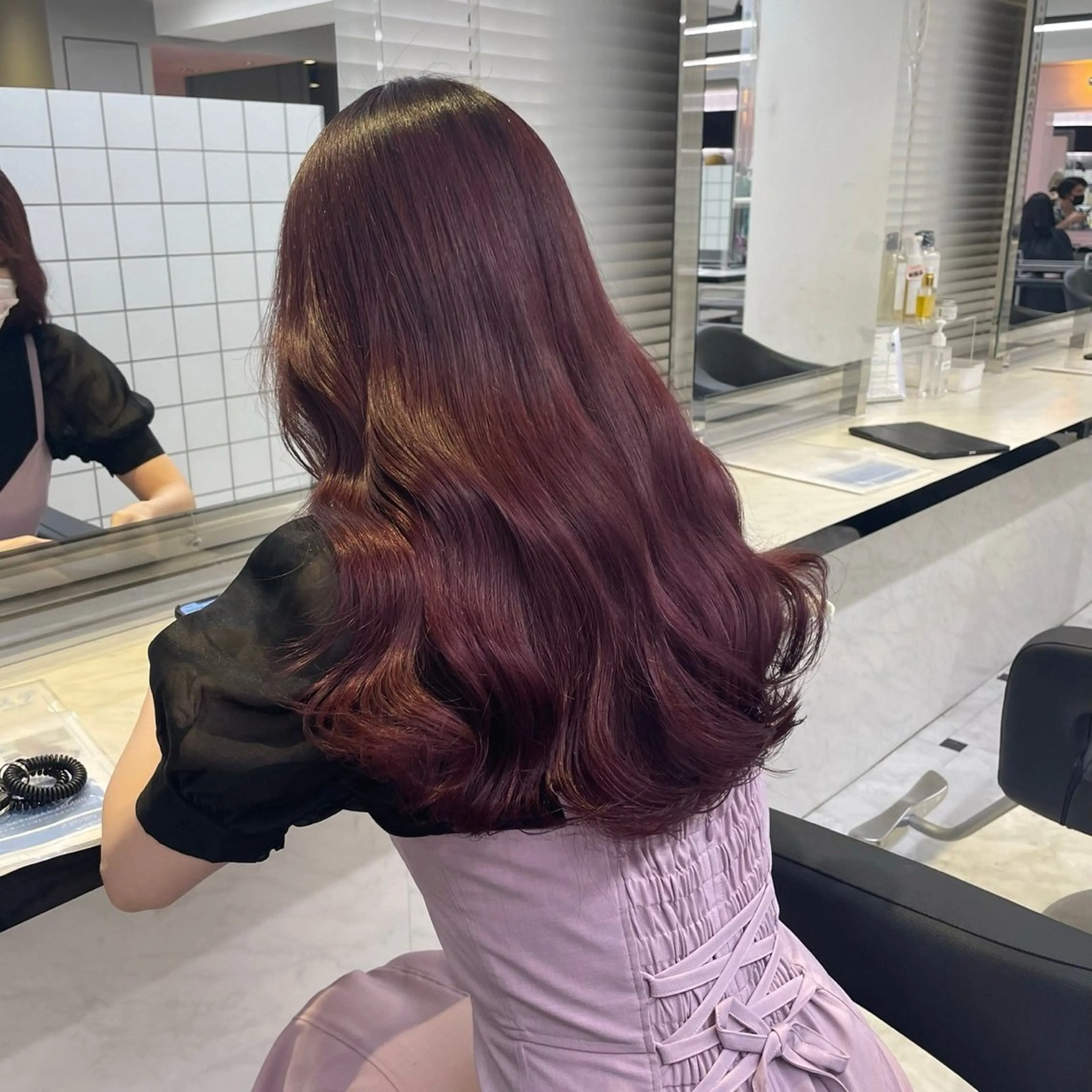 カラー カット ヘアカラー 色気あるヘア🤍暖色 レイヤー🤍かずまるのヘアスタイル