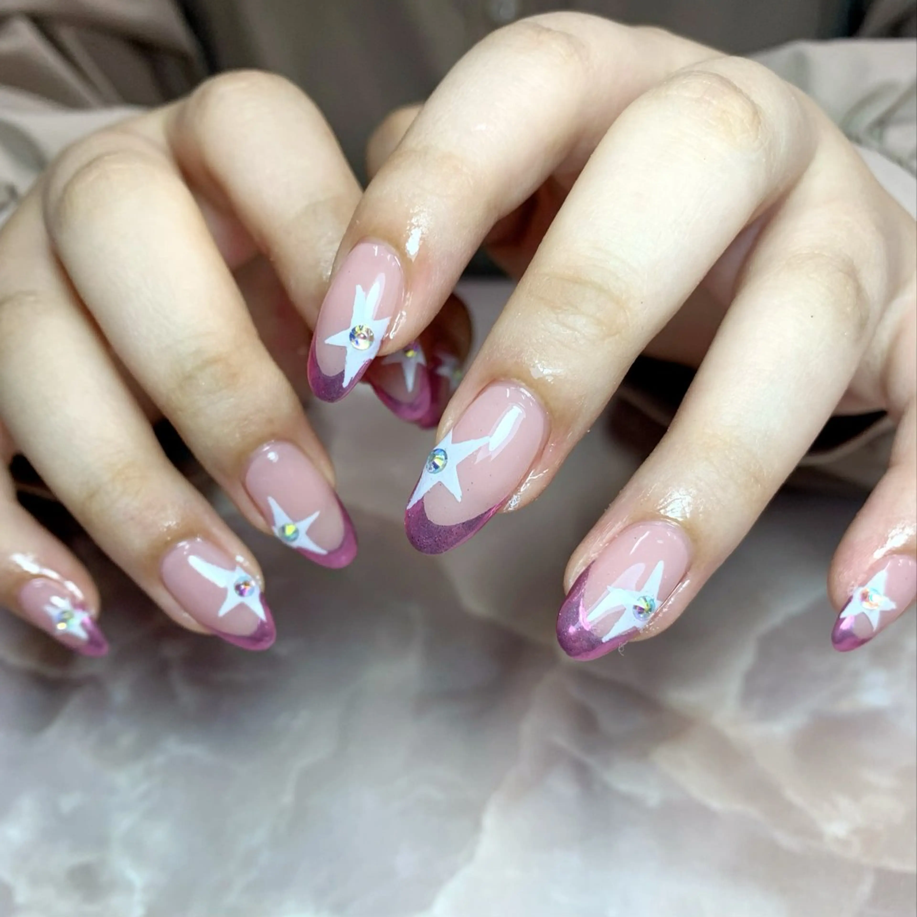 ネイル ハンドネイル Rose Glass 高蔵寺店のネイルデザイン