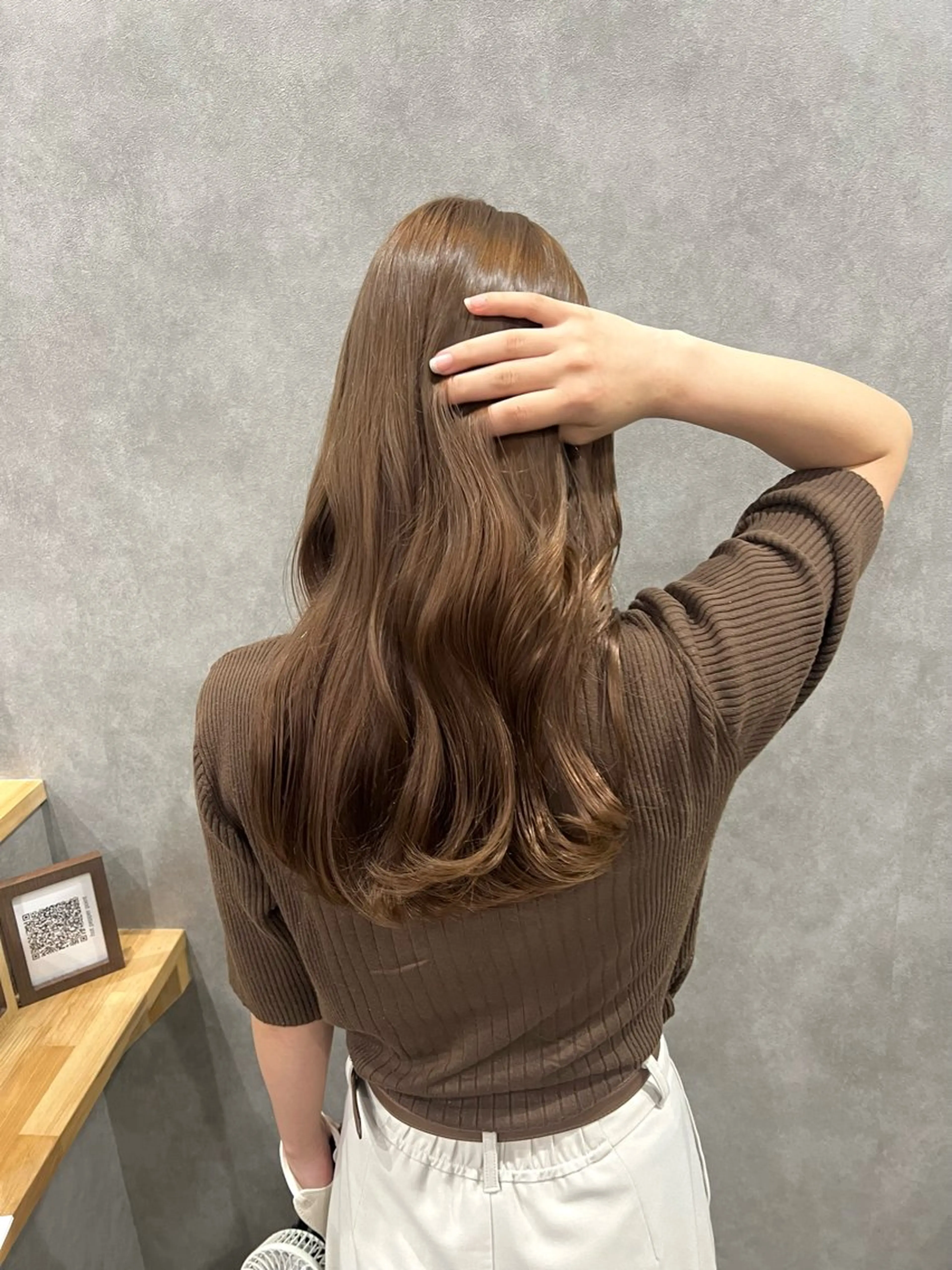 ロング カラー ベージュカラー ブリーチ ダブルカラー ブリーチなしカラー オリーブベージュ カット ヘアカラー トリートメント 🎀🕊RION 🩰のヘアスタイル