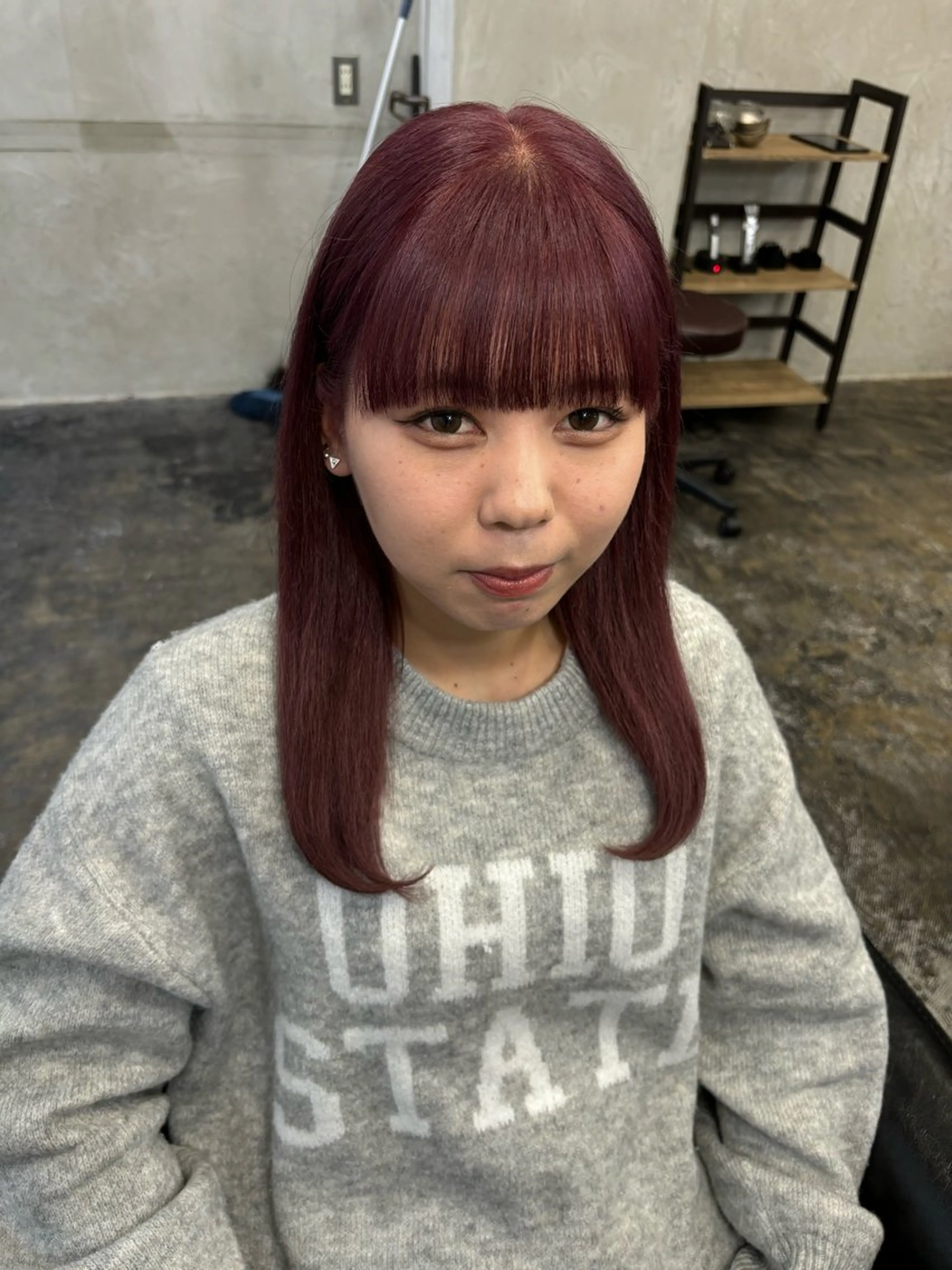 カラー ピンクカラー fudge所属・MaisonHALU 松浦光咲のヘアスタイル