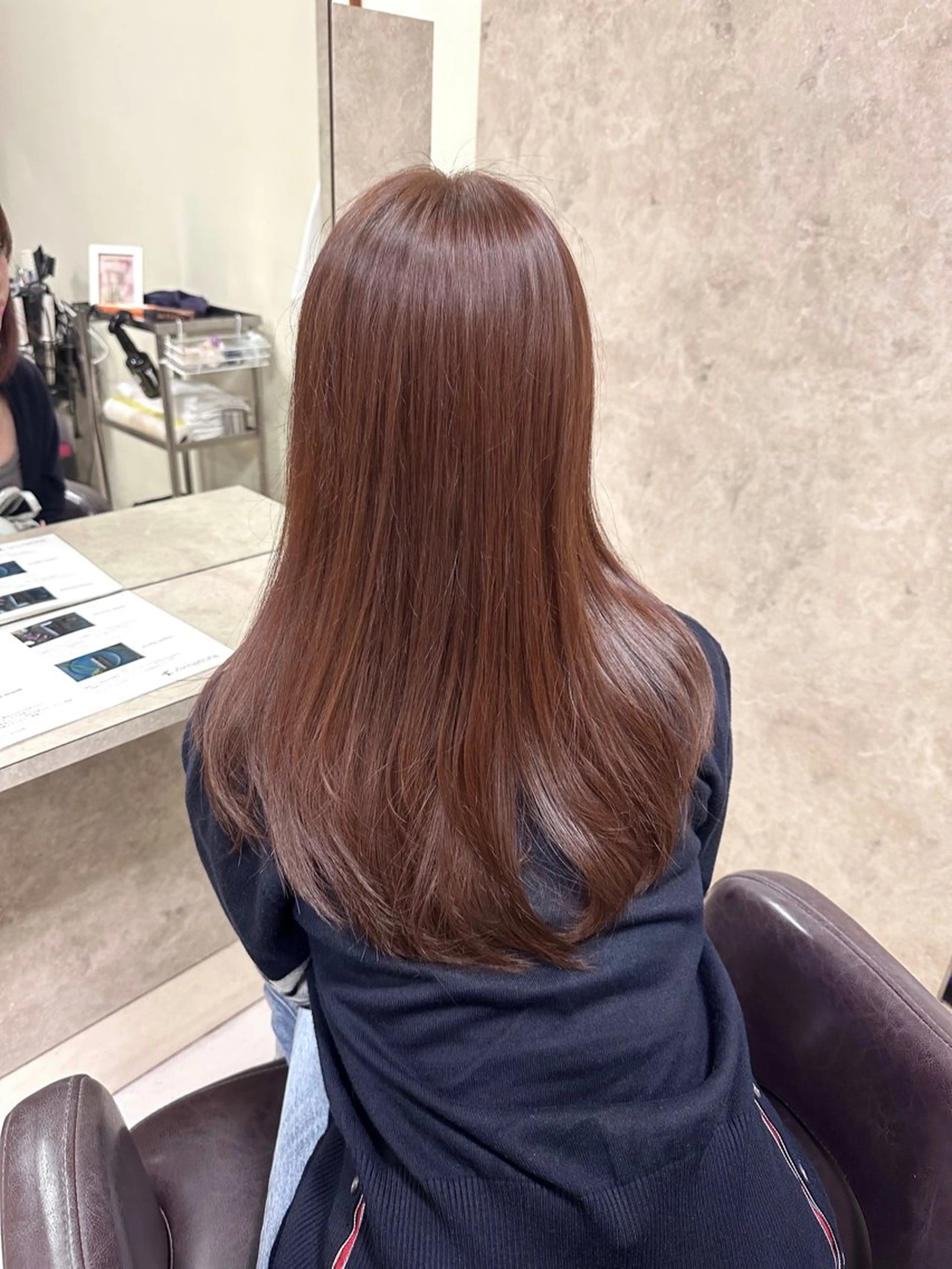 ロング オレンジブラウン ヘアカラー トリートメント ATRA所属・ワンホン級艶髪 🤍𝑀𝐼𝐻𝑂のヘアスタイル