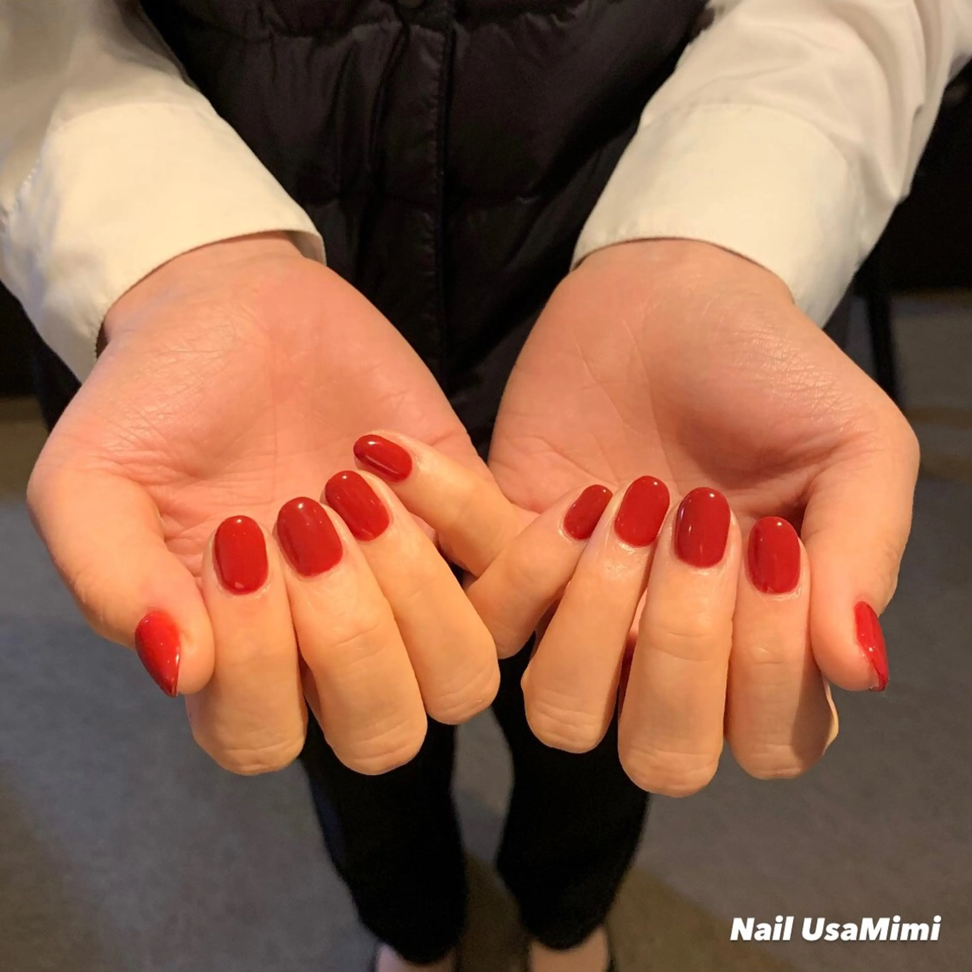 ネイル ジェルネイル マグネットネイル 持ち込み ワンカラーネイル パラジェル 本町ネイルNail UsaMimiのネイルデザイン