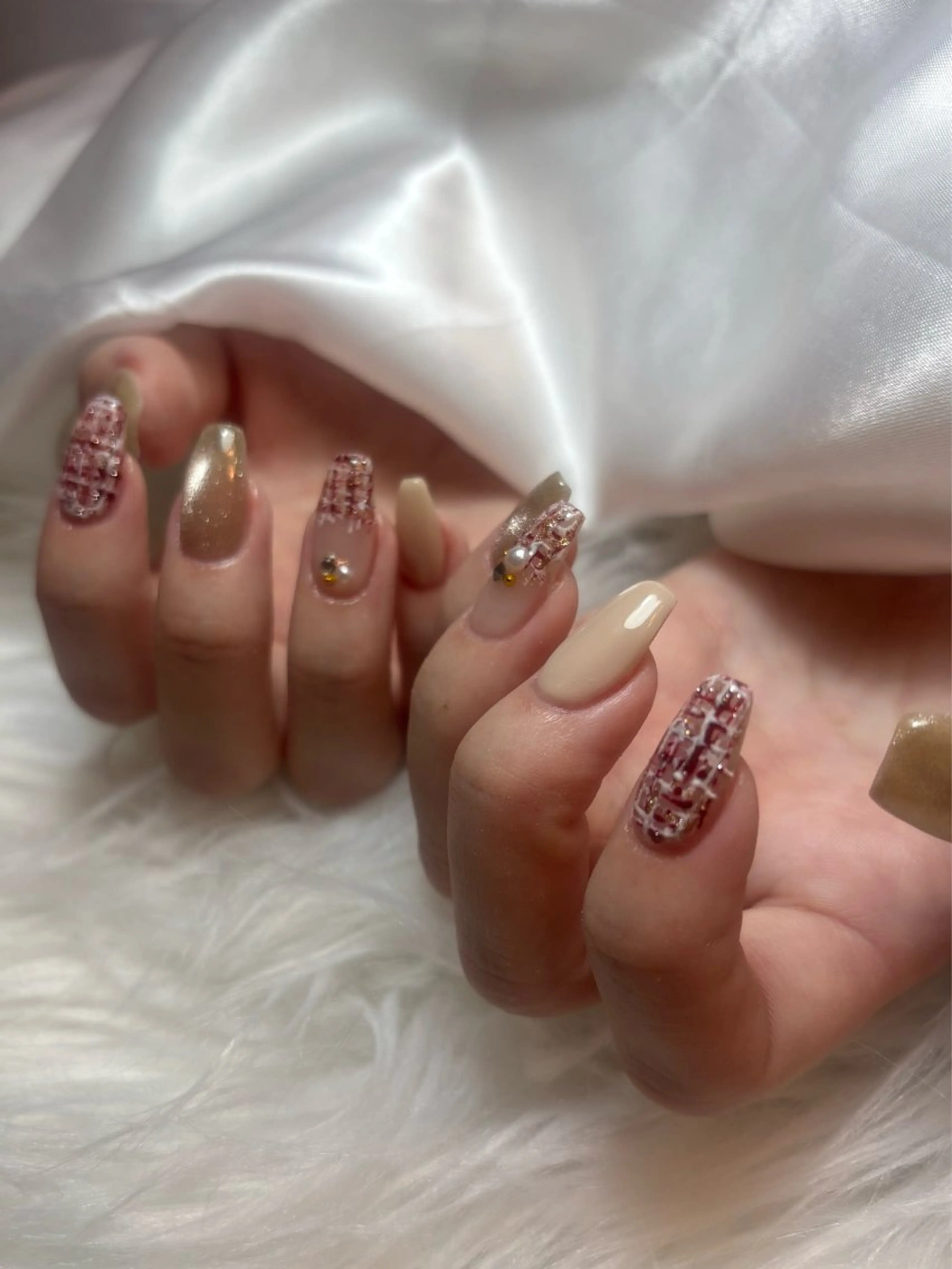 ネイル ブルー キラキラネイル 韓国ネイル マグネットネイル シンプルネイル timtam --sakiのネイルデザイン