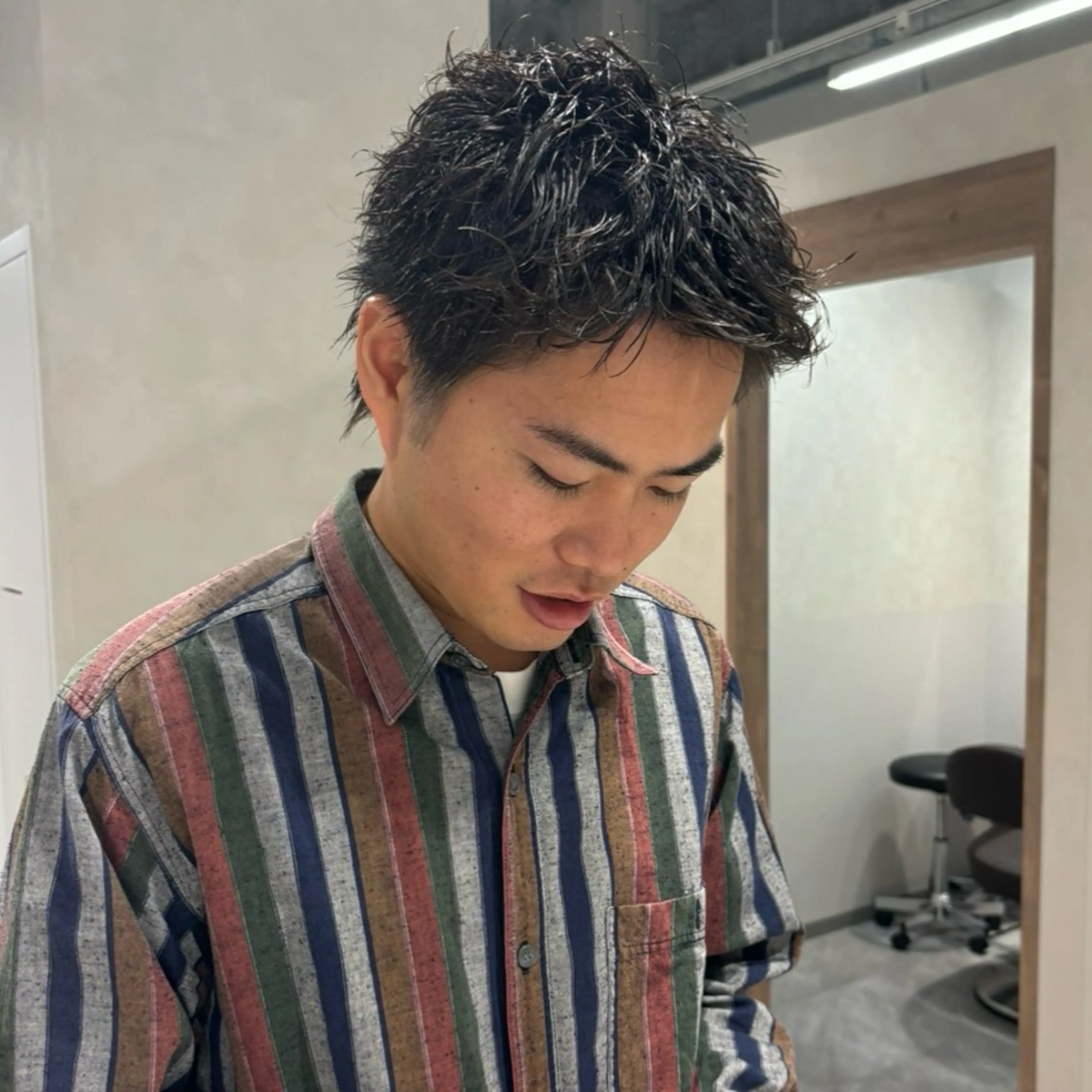 パーマ メンズ メンズパーマ メンズショート カット パーマ garage.所属・スパイキーショート 平出天翔のヘアスタイル