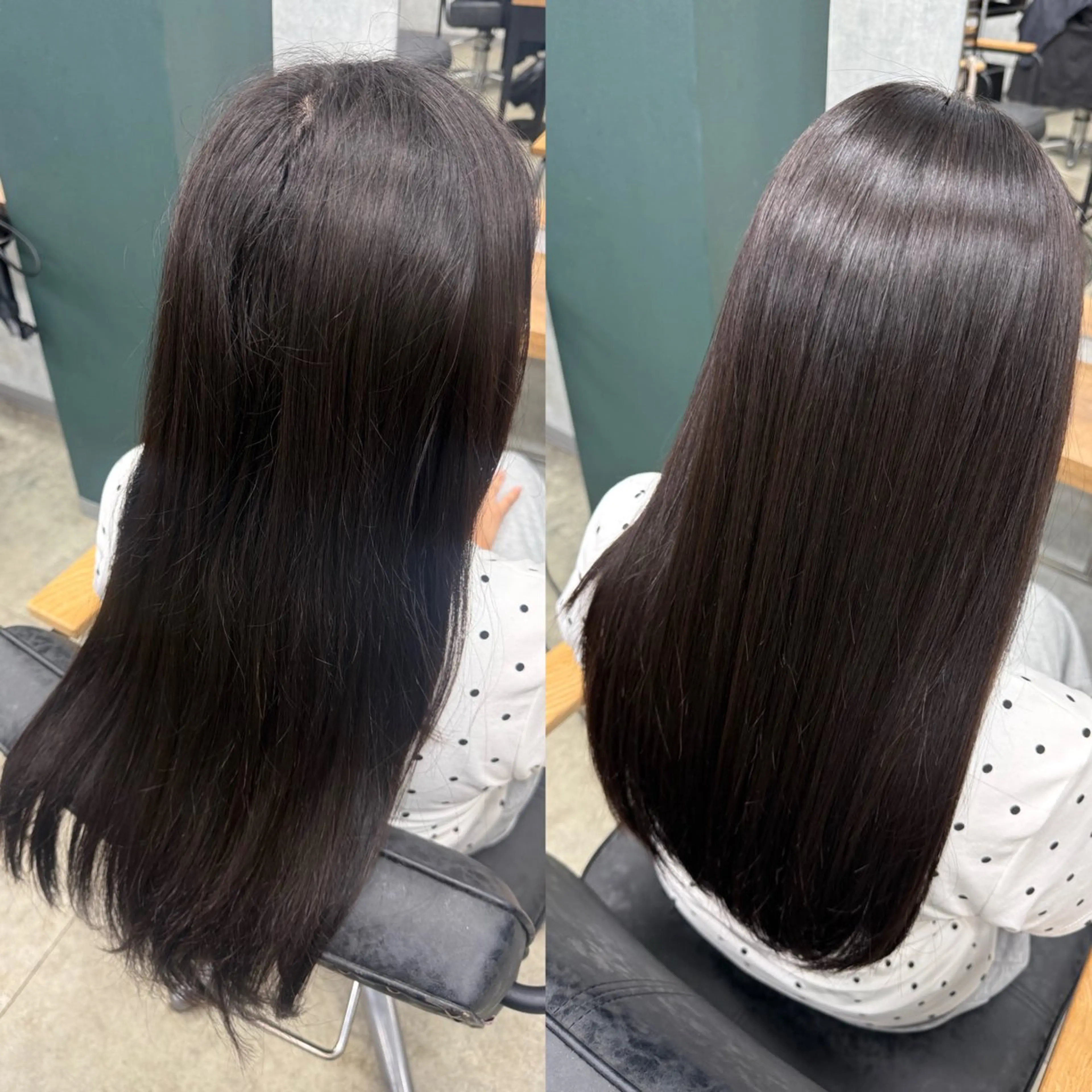 ロング 縮毛矯正 Lutia新宿　せき ゆうみのヘアスタイル