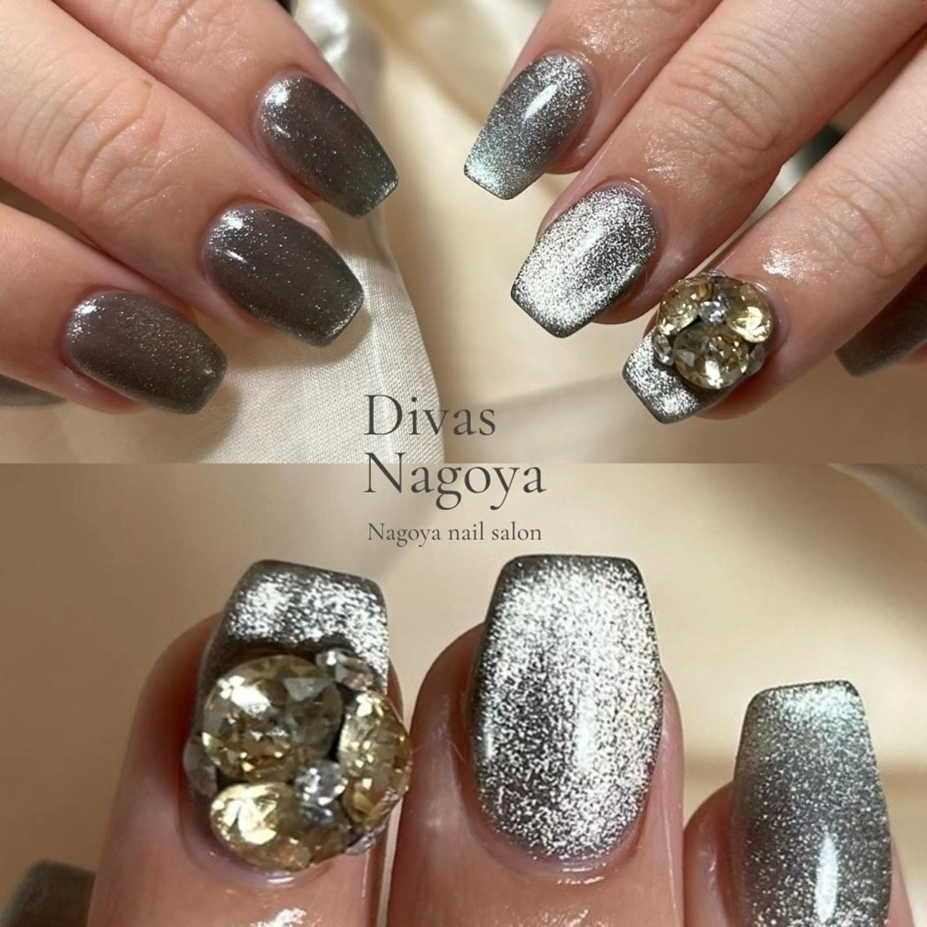 ネイル アートネイル 韓国ネイル マットネイル ミラーネイル ニュアンスネイル ハンドネイル 💕Dig.nail Hideyo🌸のネイルデザイン