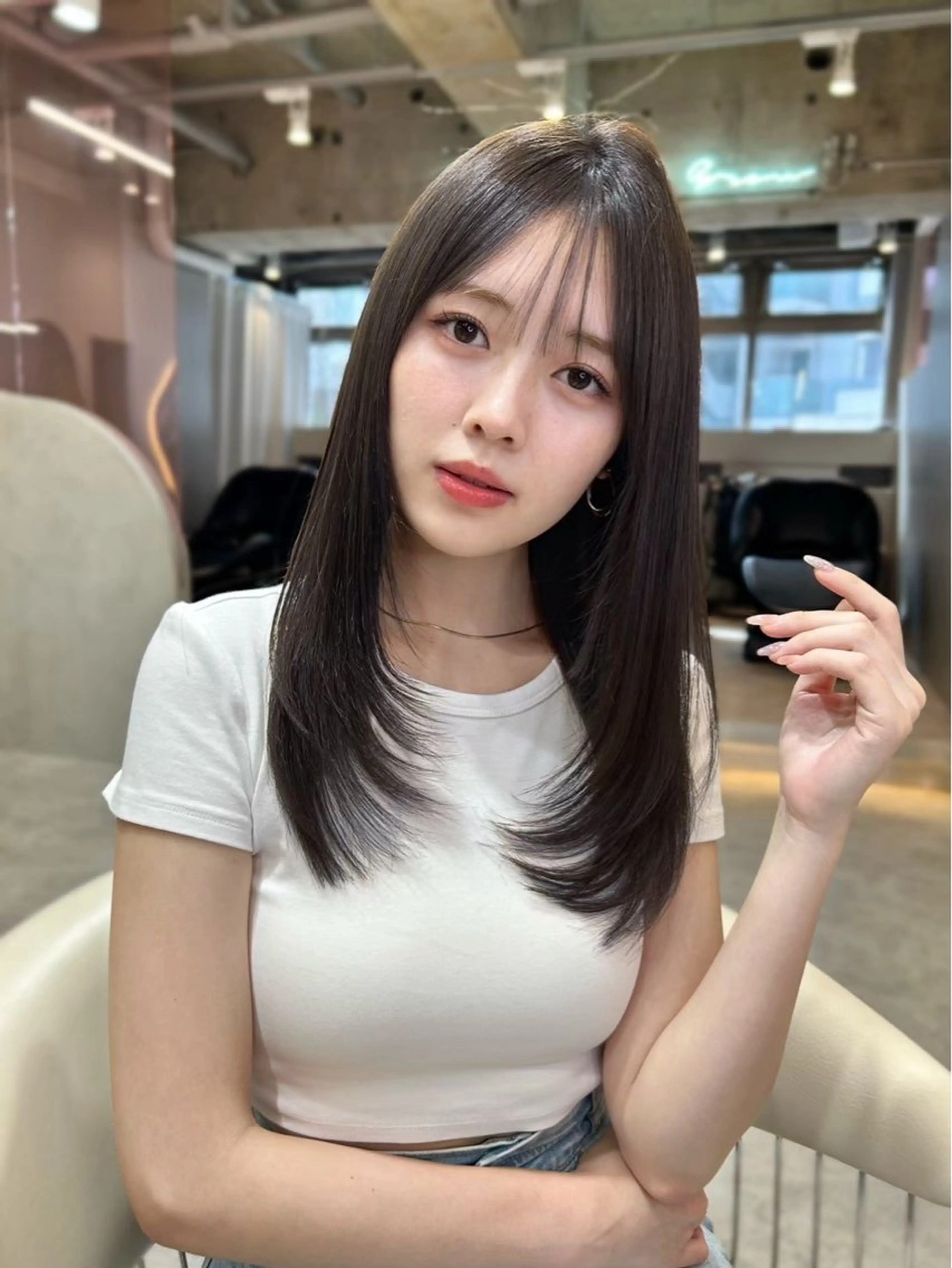 ロング ヘアアレンジ カット 縮毛矯正 トリートメント ヘアセット 🇰🇷韓国ヘア 髪質改善yamatoのヘアスタイル