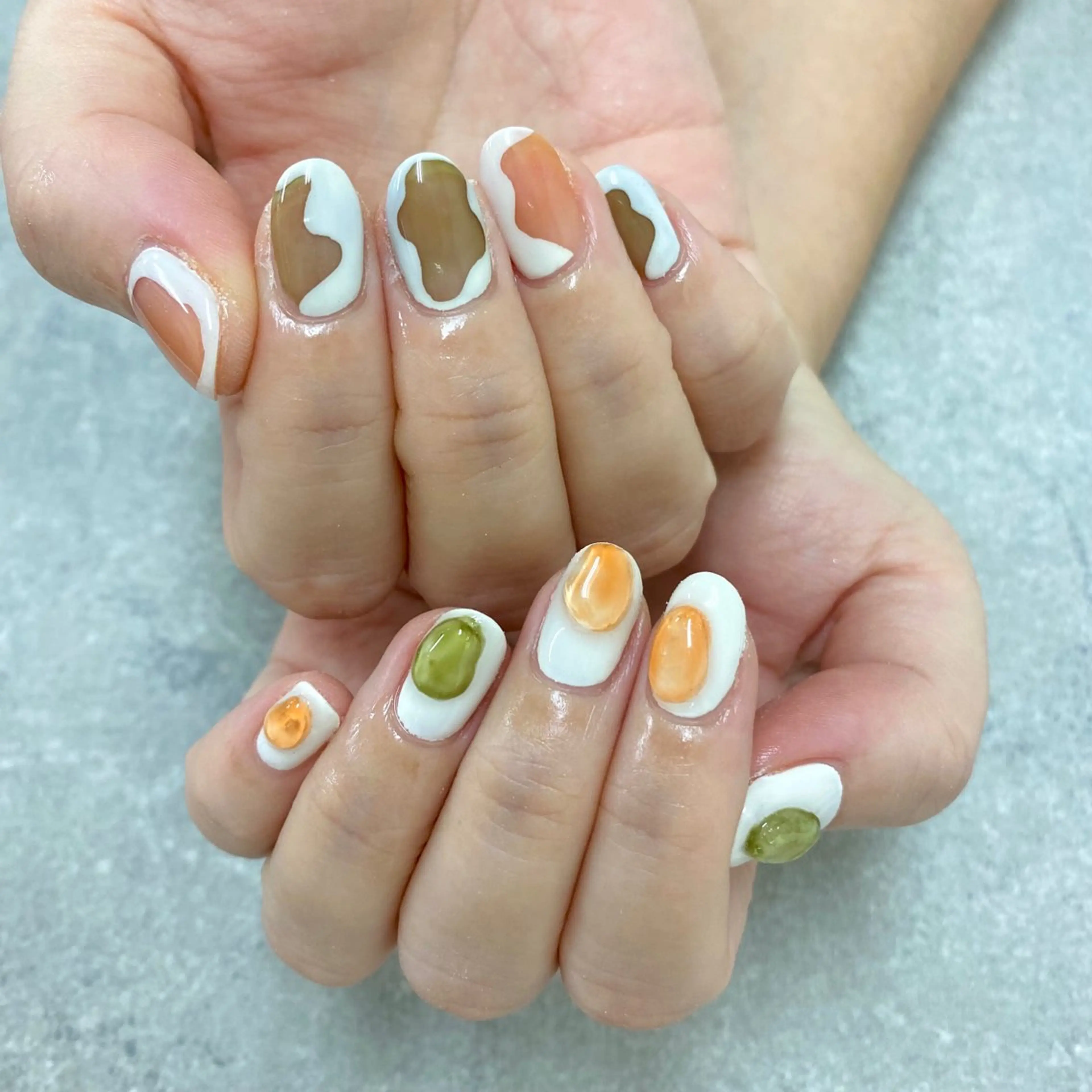 ネイル フットネイル フレンチネイル グラデーション キラキラネイル 韓国ネイル ハンドネイル NUMAZAWA KASUMIのネイルデザイン