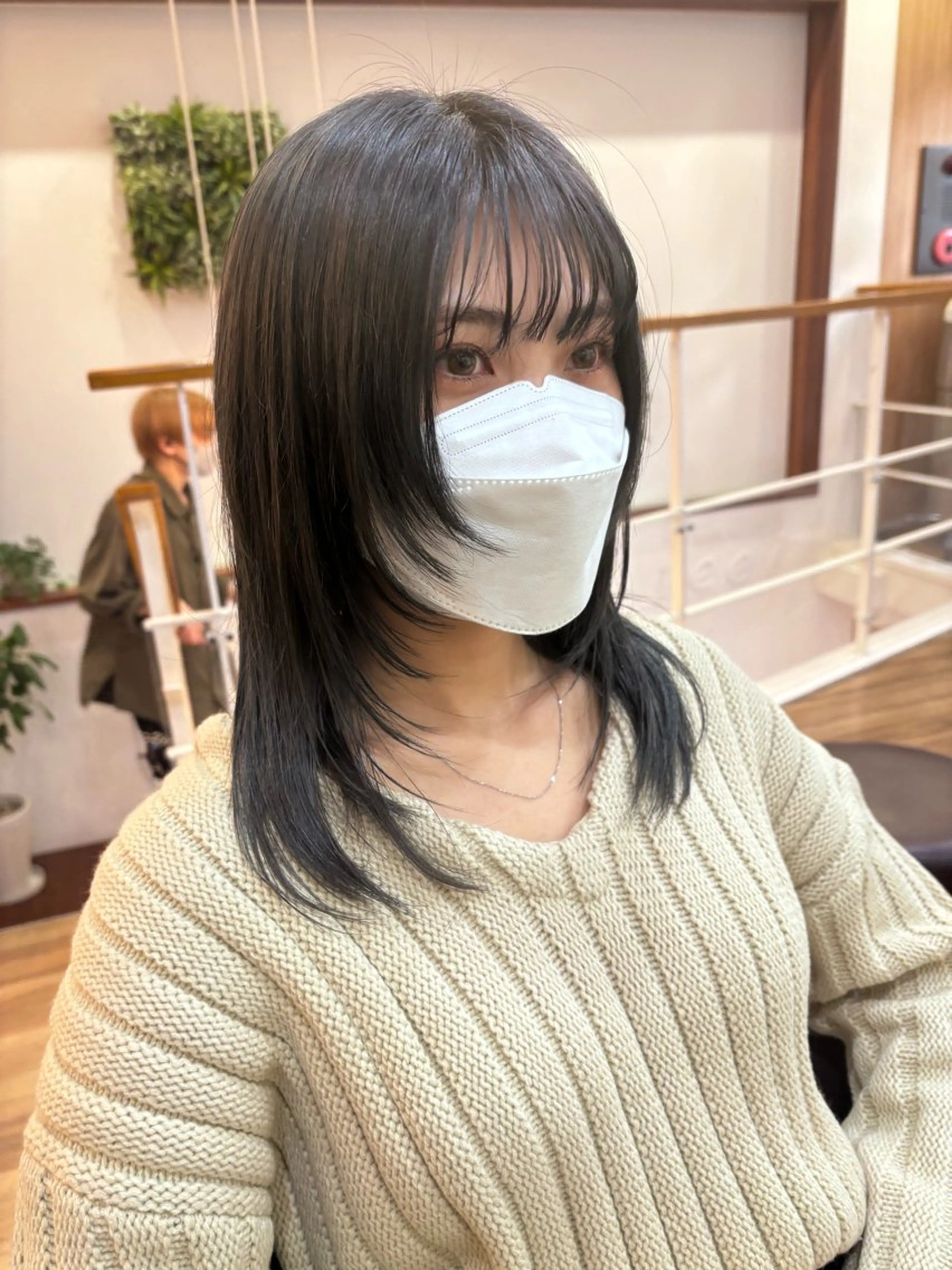 ミディアム カラー ヘアアレンジ カット ヘアカラー トリートメント しみず さくら🌸のヘアスタイル