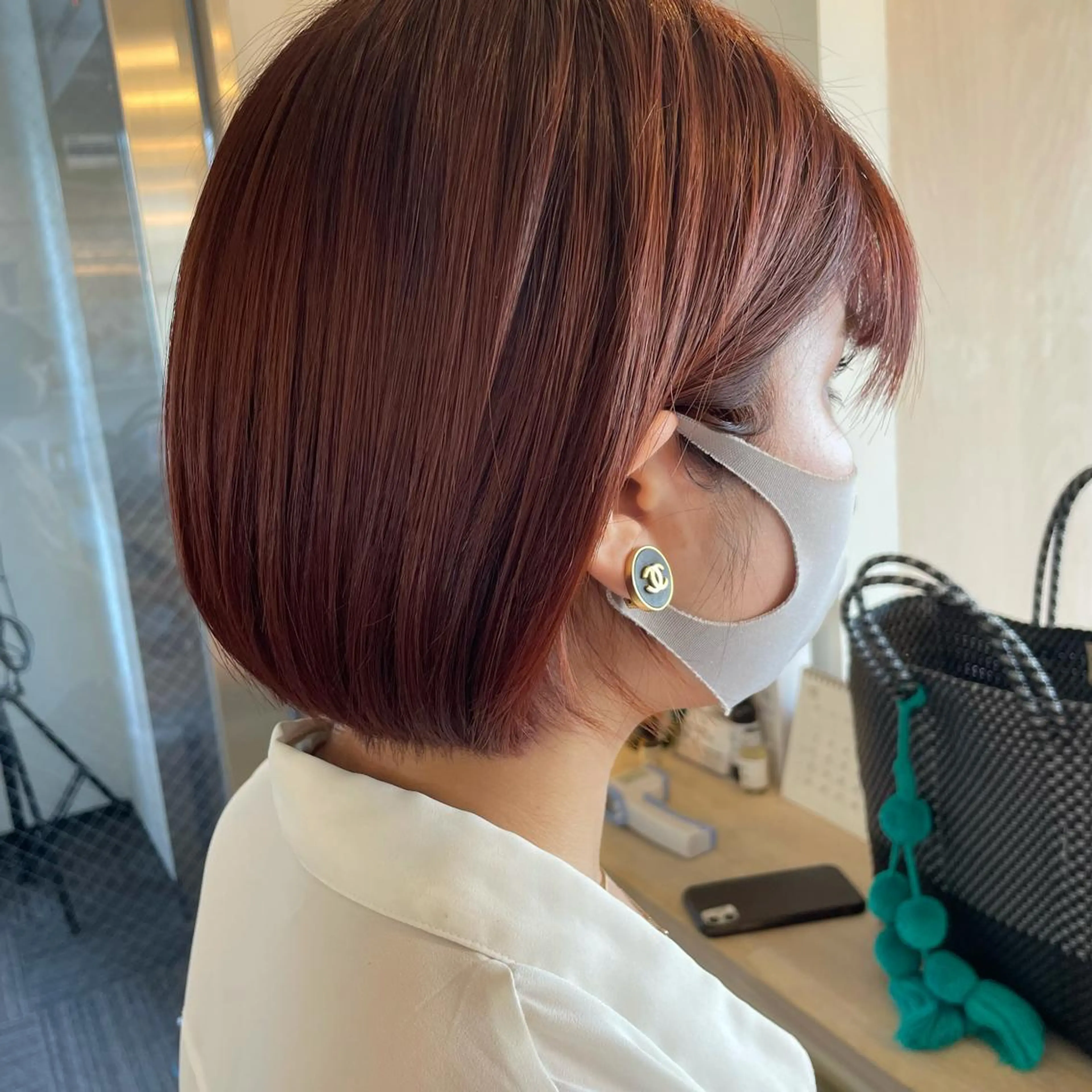 ショート ヘアカラー トリートメント ボブウルフ／ボブ Satsukiのヘアスタイル