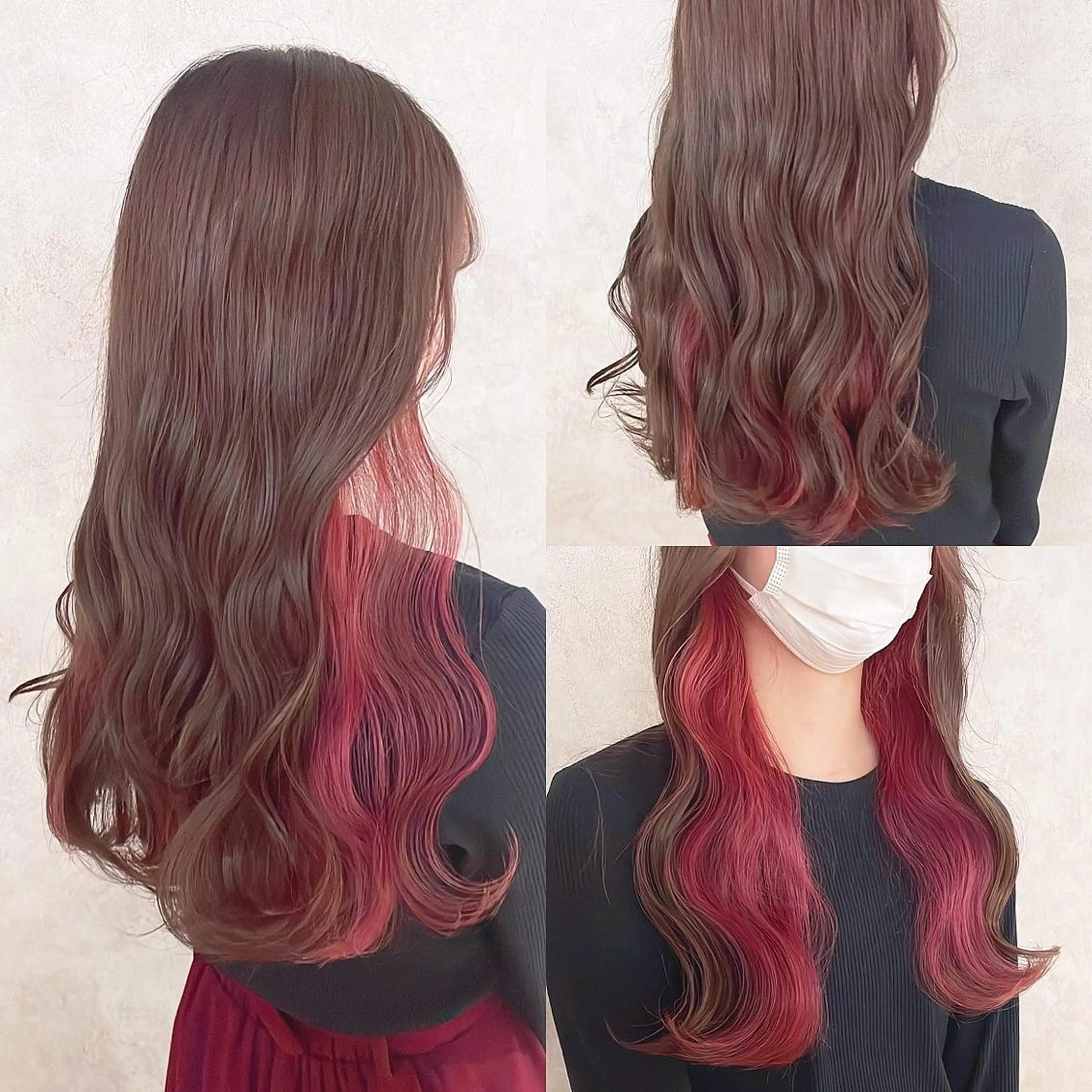 ロング カラー ブリーチ インナーカラー ヘアカラー トリートメント 渋谷:インナーカラー ／🍒エリカ🍒のヘアスタイル