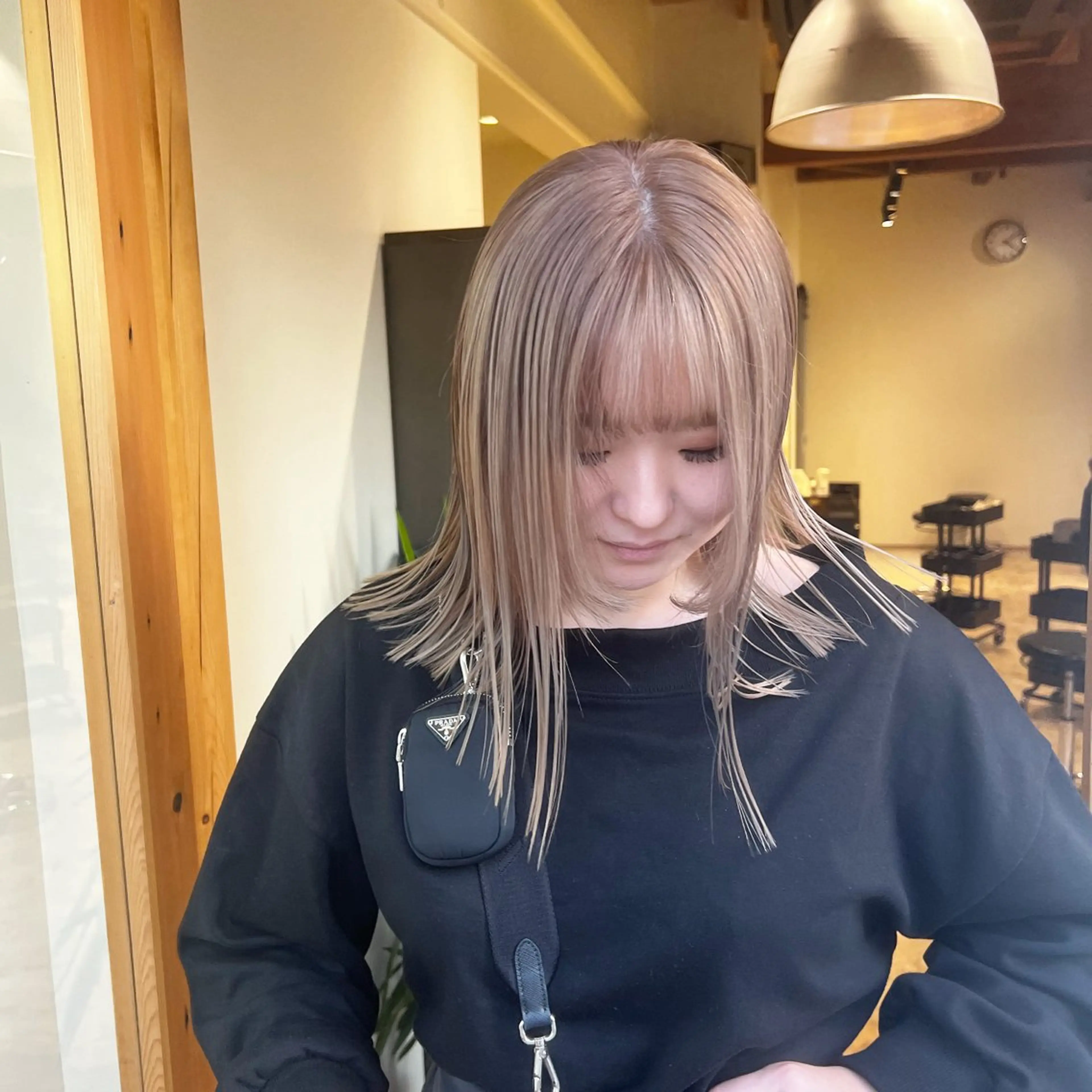 セミロング カラー nishido ハイライト/メンズのヘアスタイル