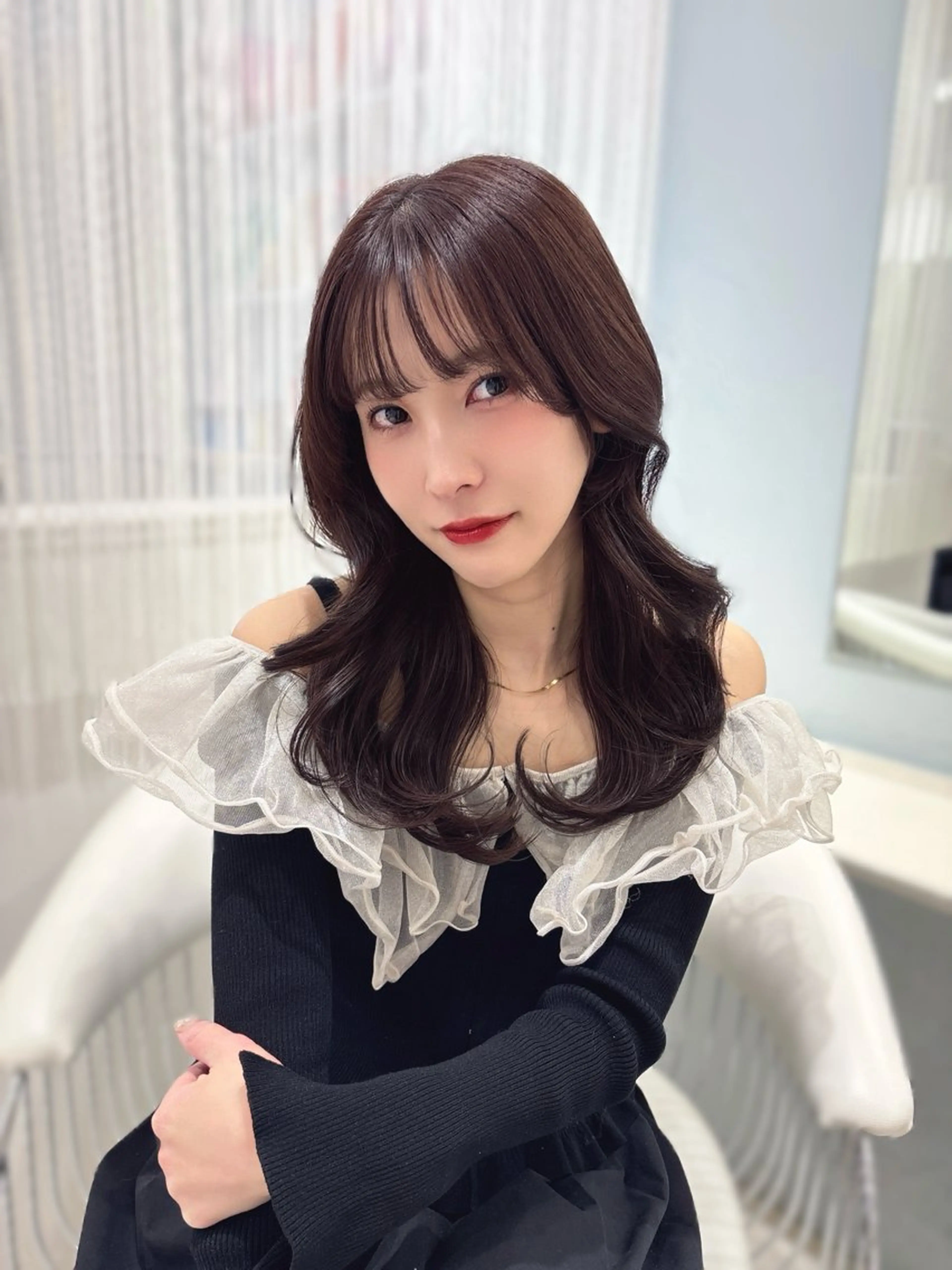 ロング カラー ParveMix 楠本結菜のヘアスタイル