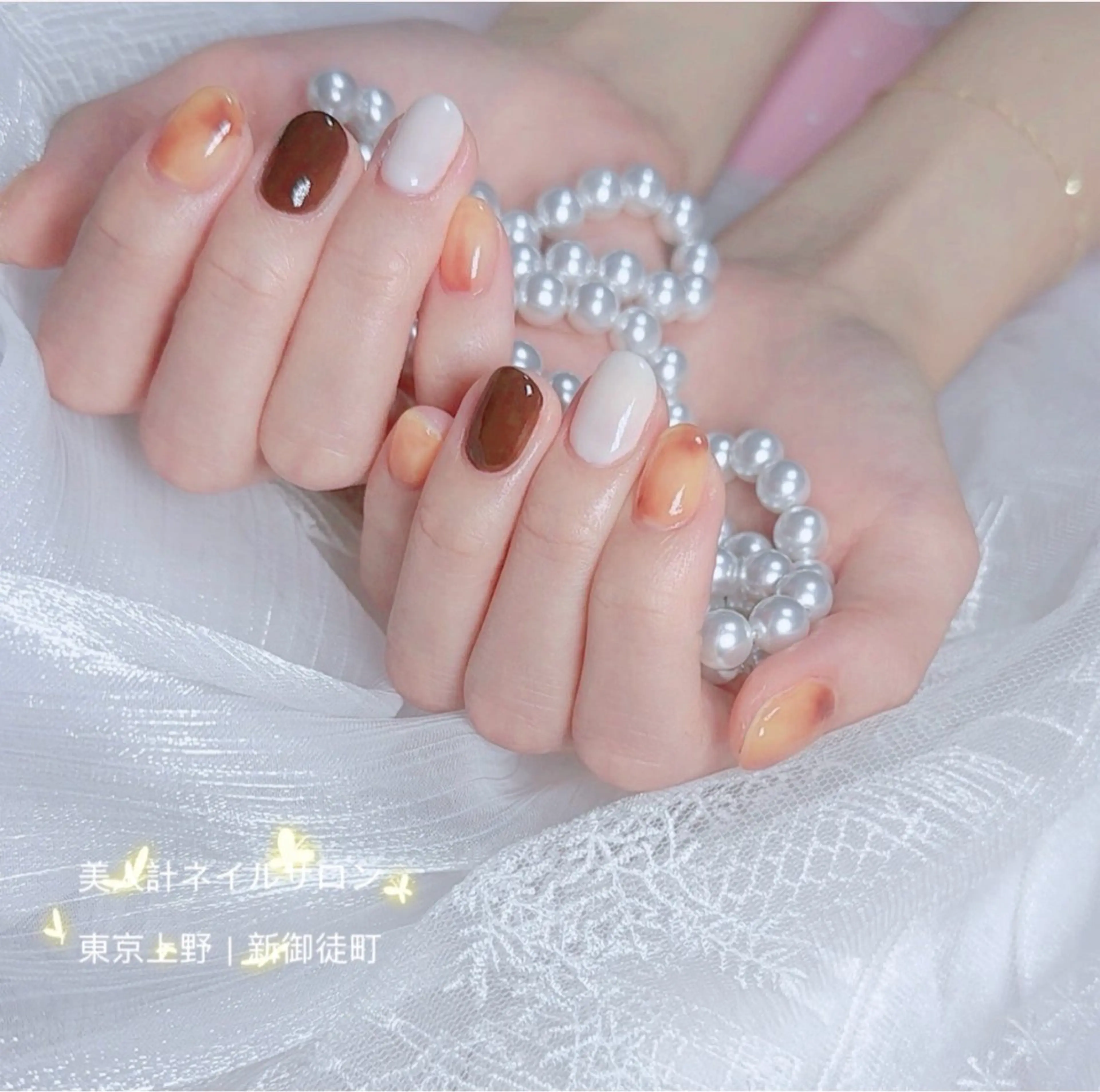 ネイル べっ甲ネイル ハンドネイル 美人計ネイルサロン所属・中山 美月のネイルデザイン