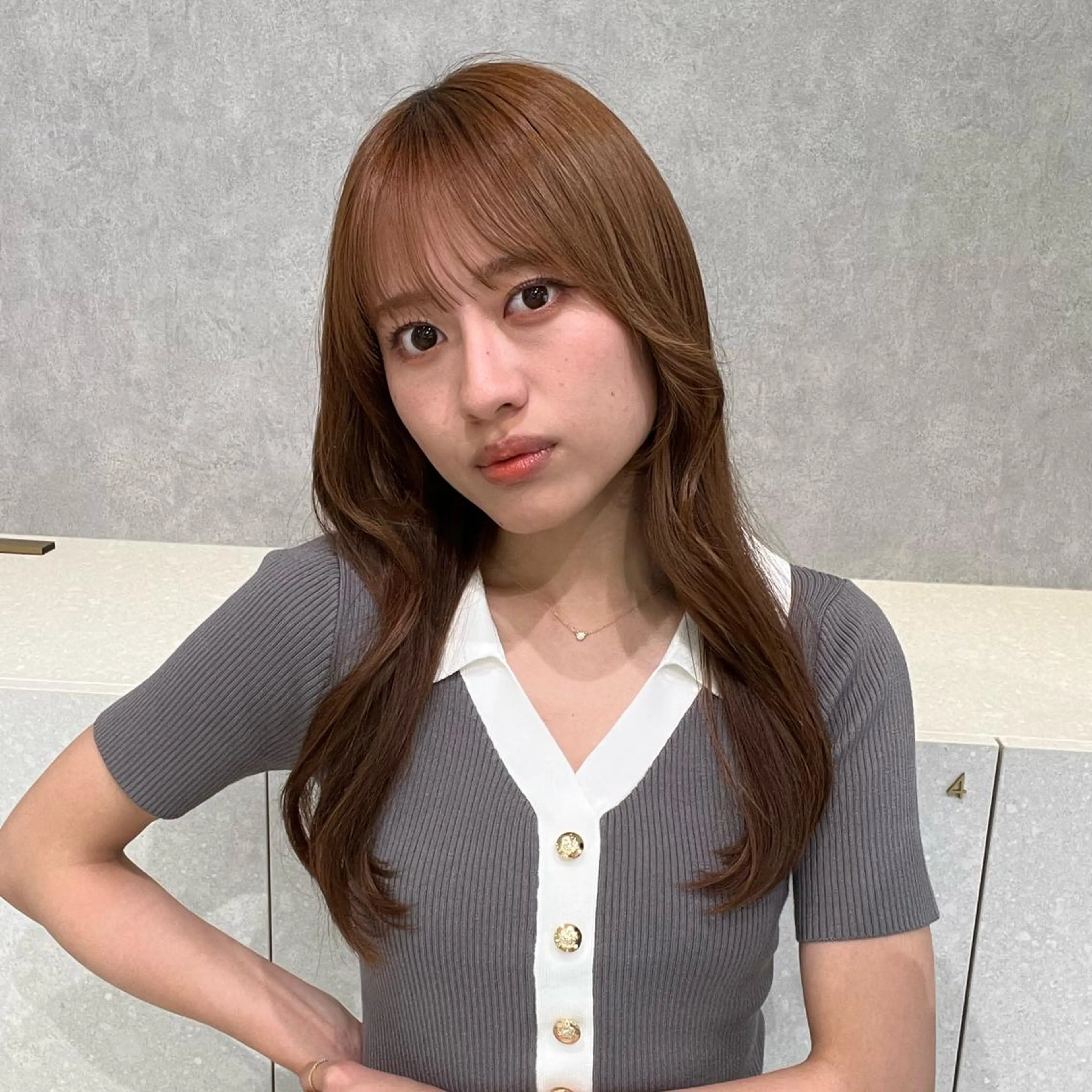 ロング 顔周り🇰🇷韓国 レイヤー/いづみ💞のヘアスタイル