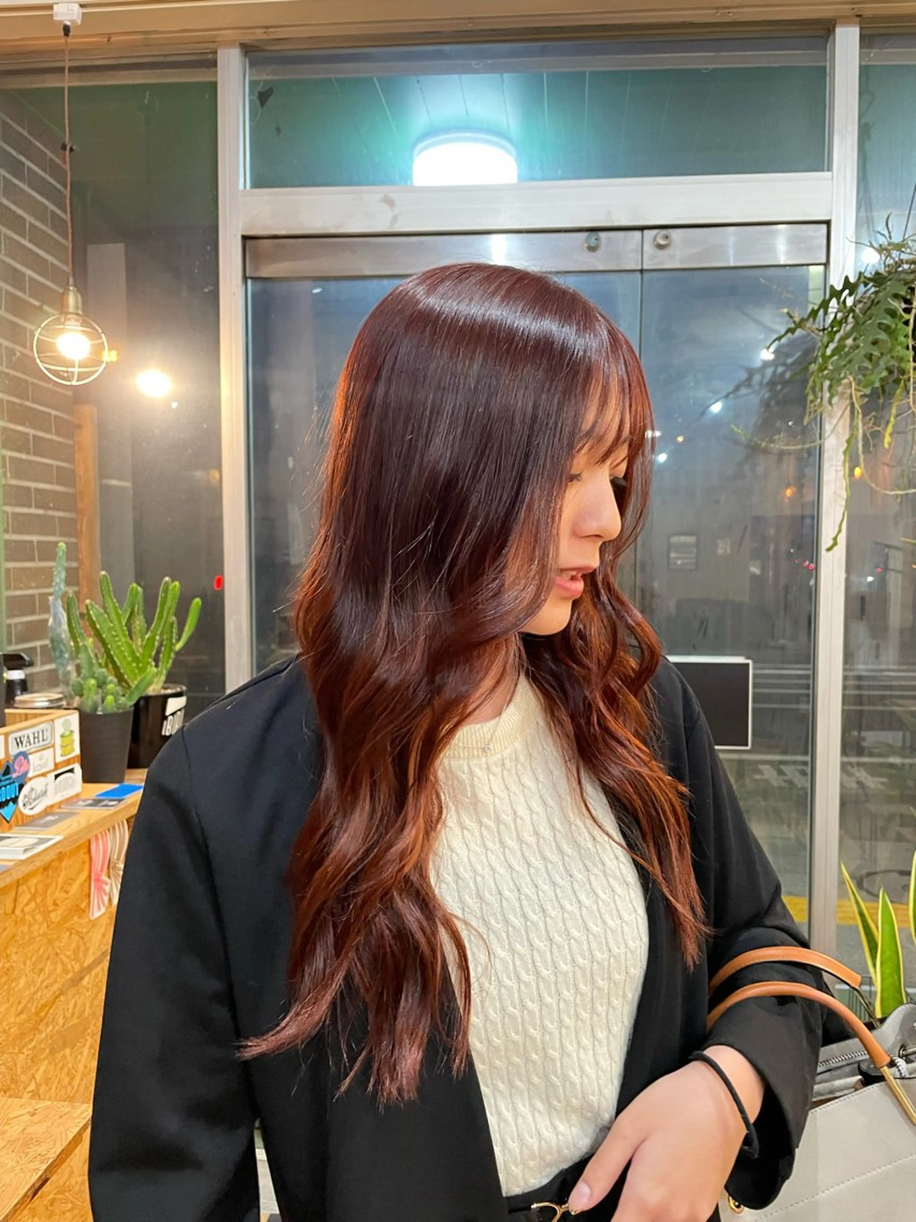 カラー オレンジ カット ヘアカラー Nana 🫧のヘアスタイル