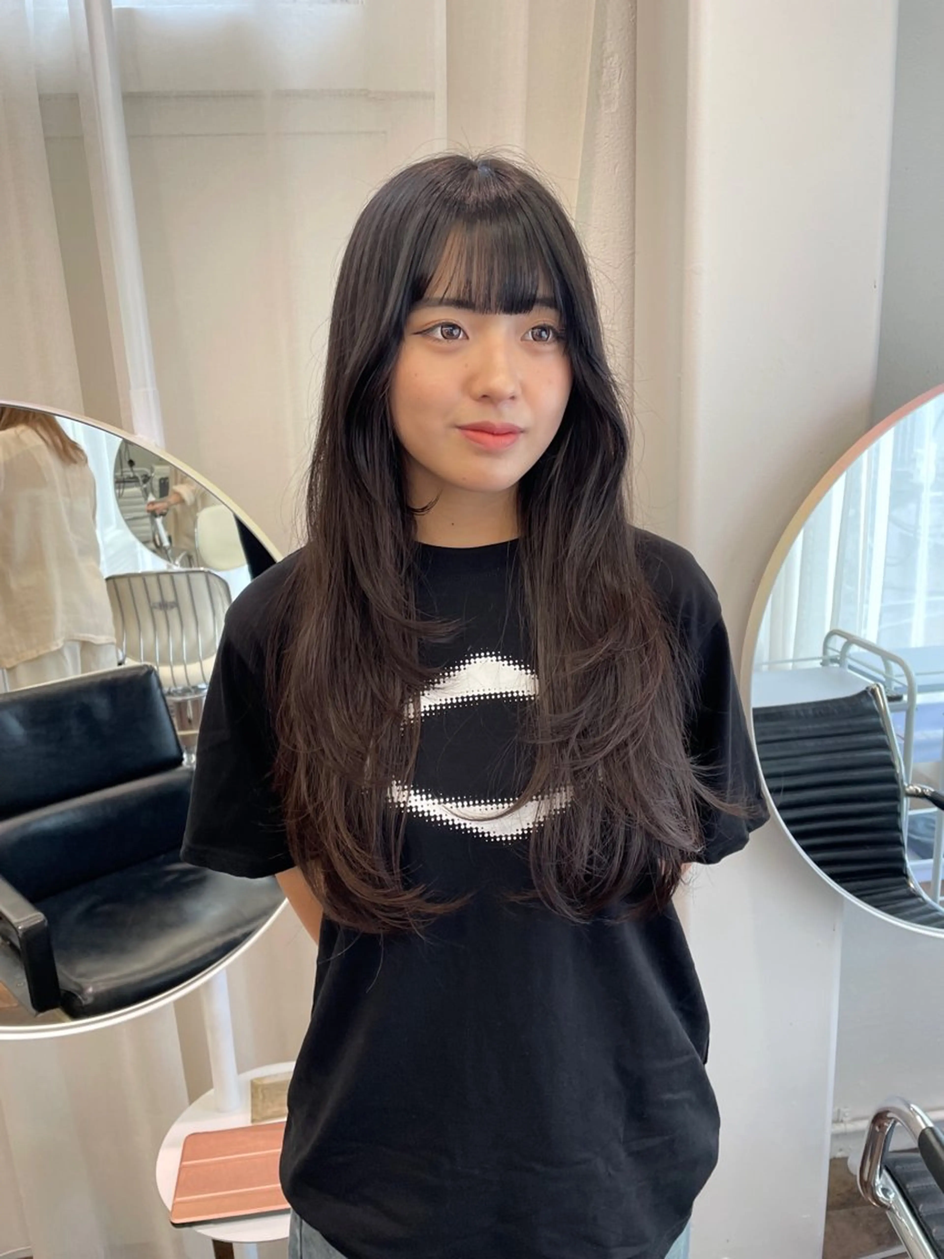 ロング カラー カット ヘアカラー トリートメント レイヤーカット🎀 kanaのヘアスタイル