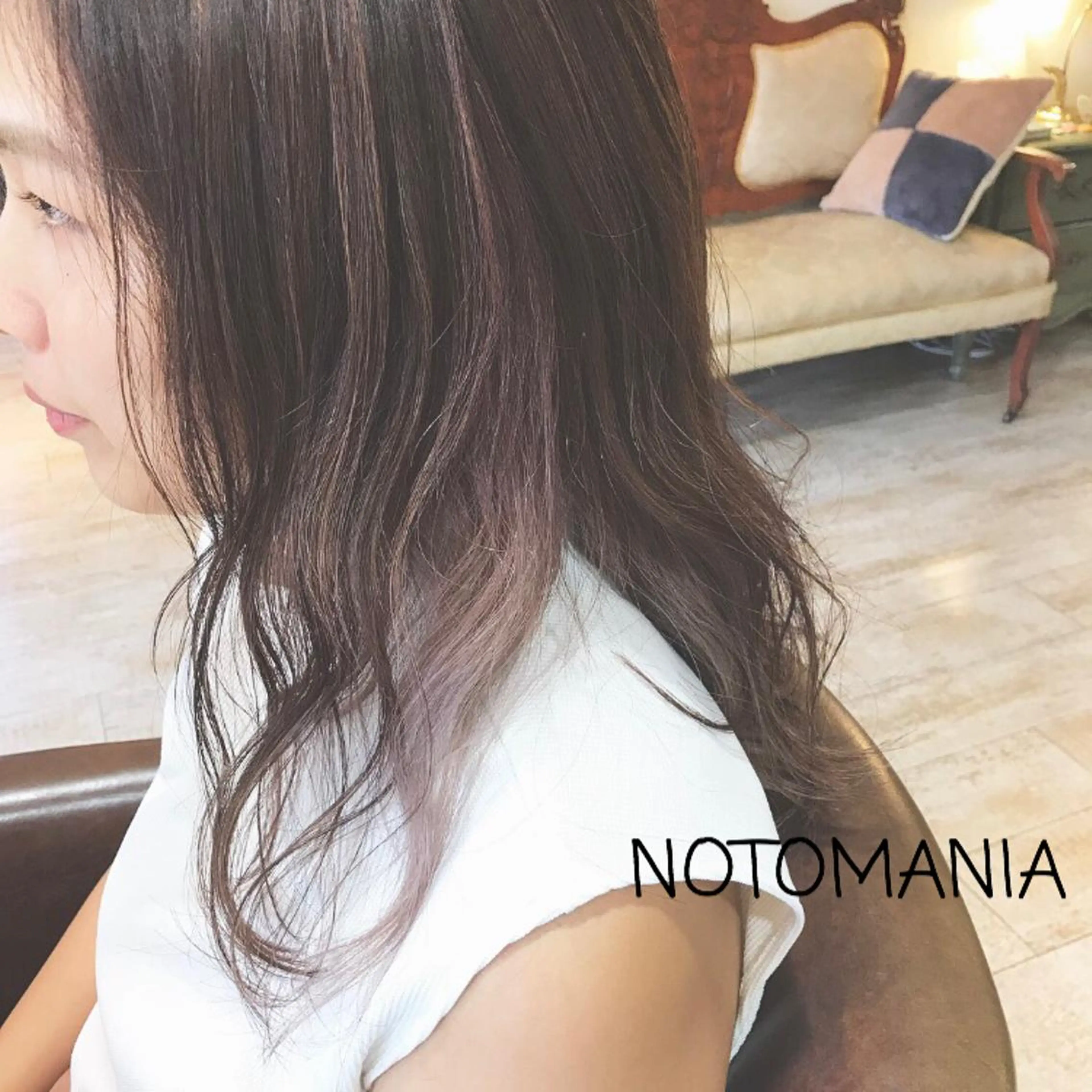 ロング カラー ブリーチ ハイライトカラー ラベンダーカラー ピンクカラー ピンクラベンダー イシハラ アズサのヘアスタイル