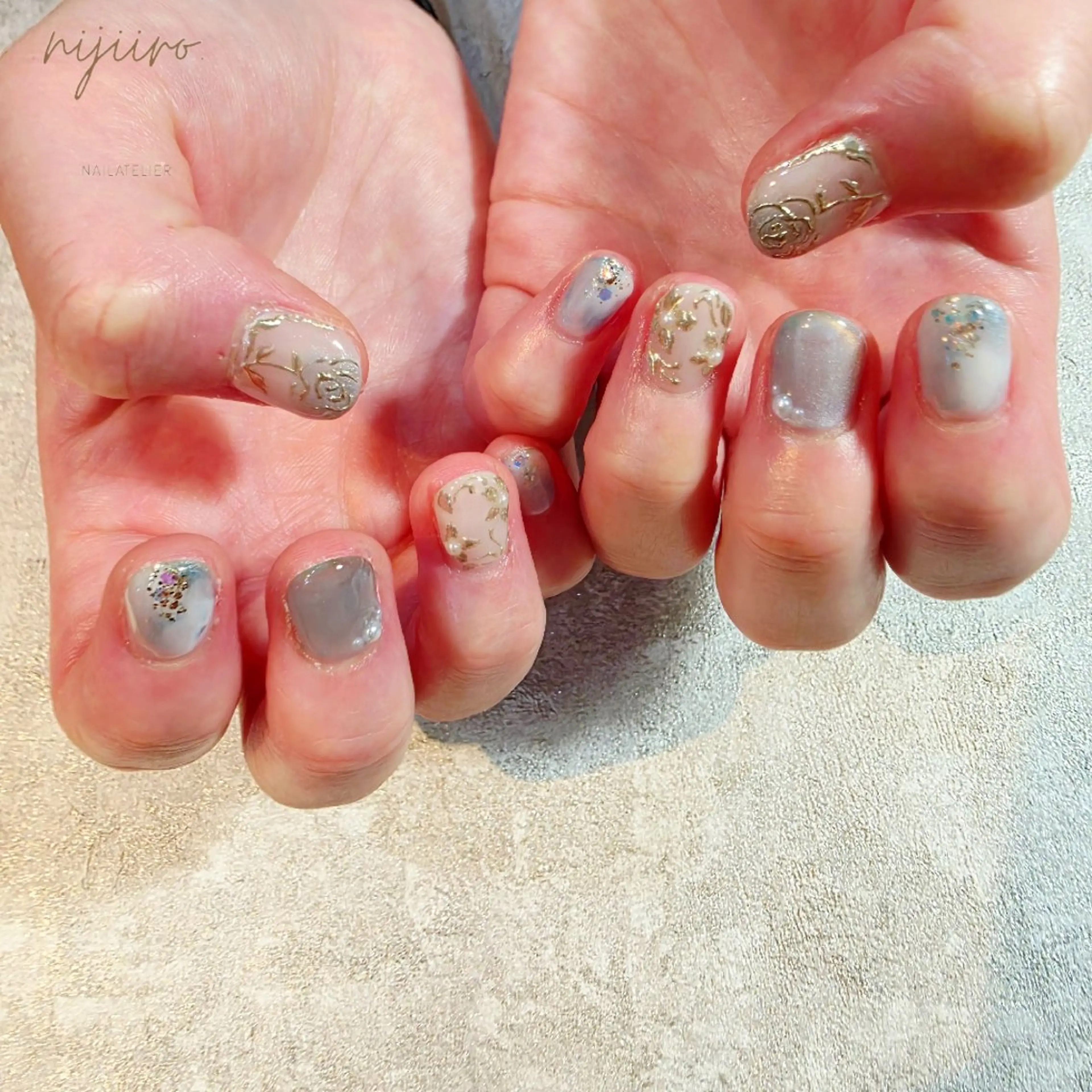 ネイル ハンドネイル nailatelier nijiiro.所属・nijiiro🌈 サトウのネイルデザイン