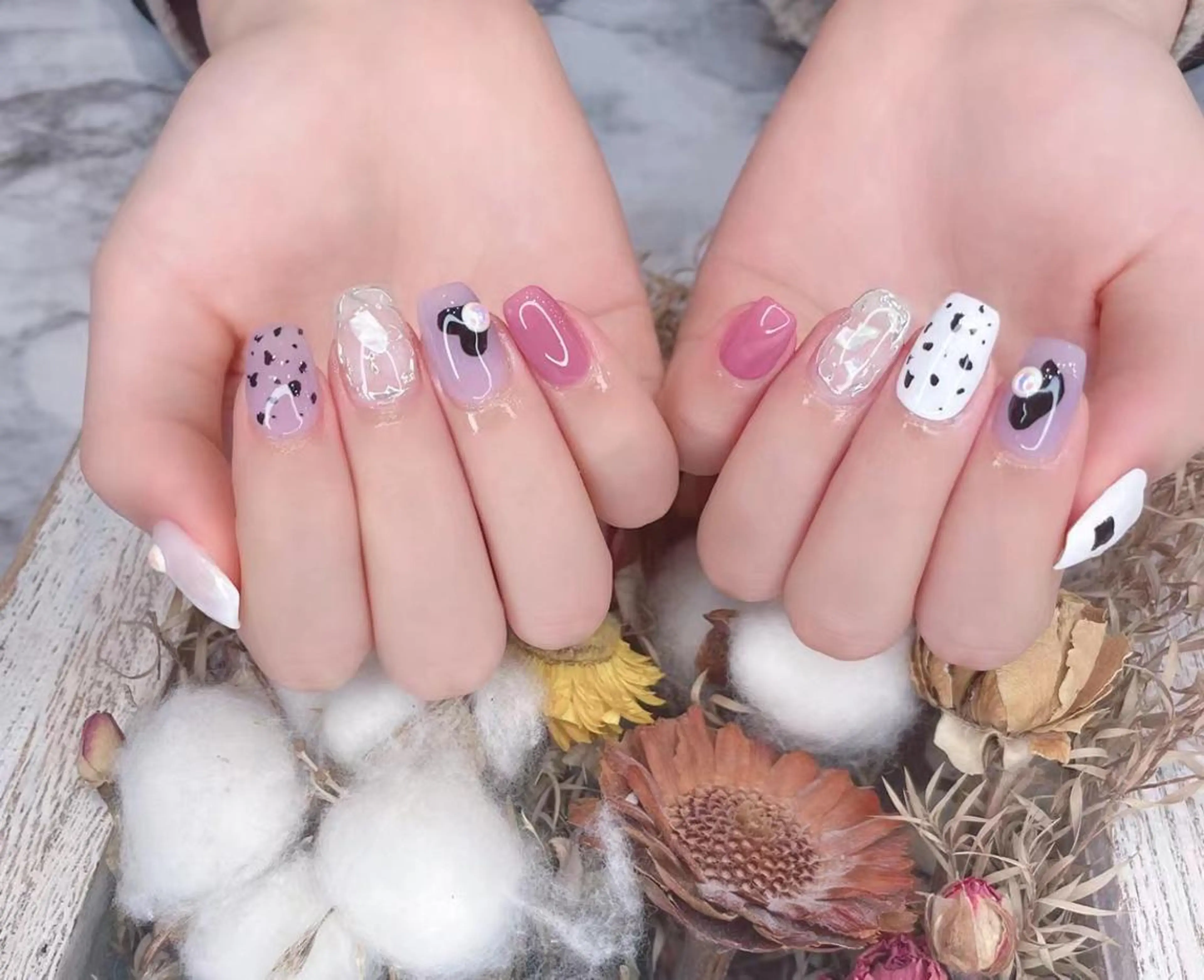 ネイル アニマル柄 ピンク Babarla Nailのネイルデザイン