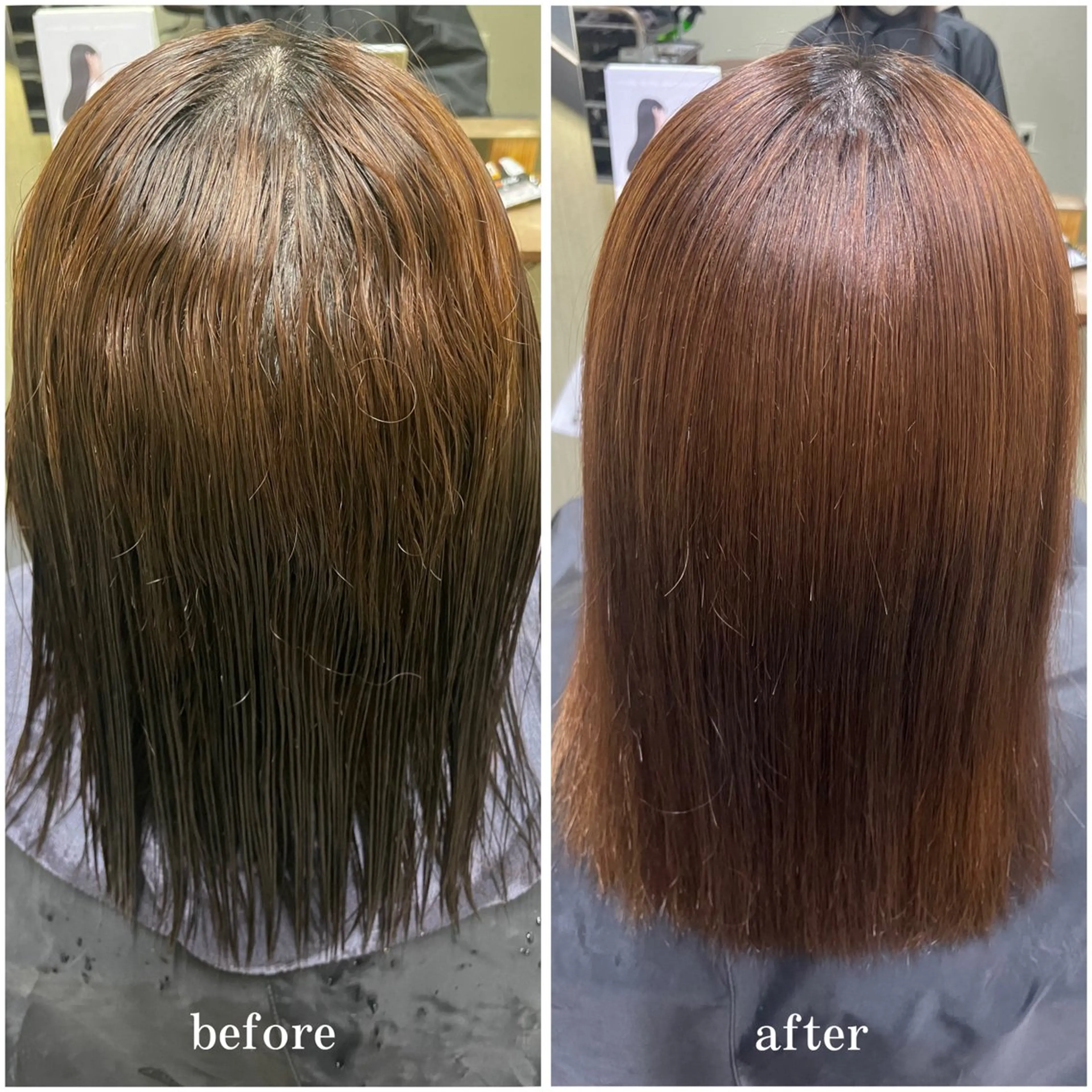 セミロング 縮毛矯正 🌟髪質改善サロン 🌟サキのヘアスタイル