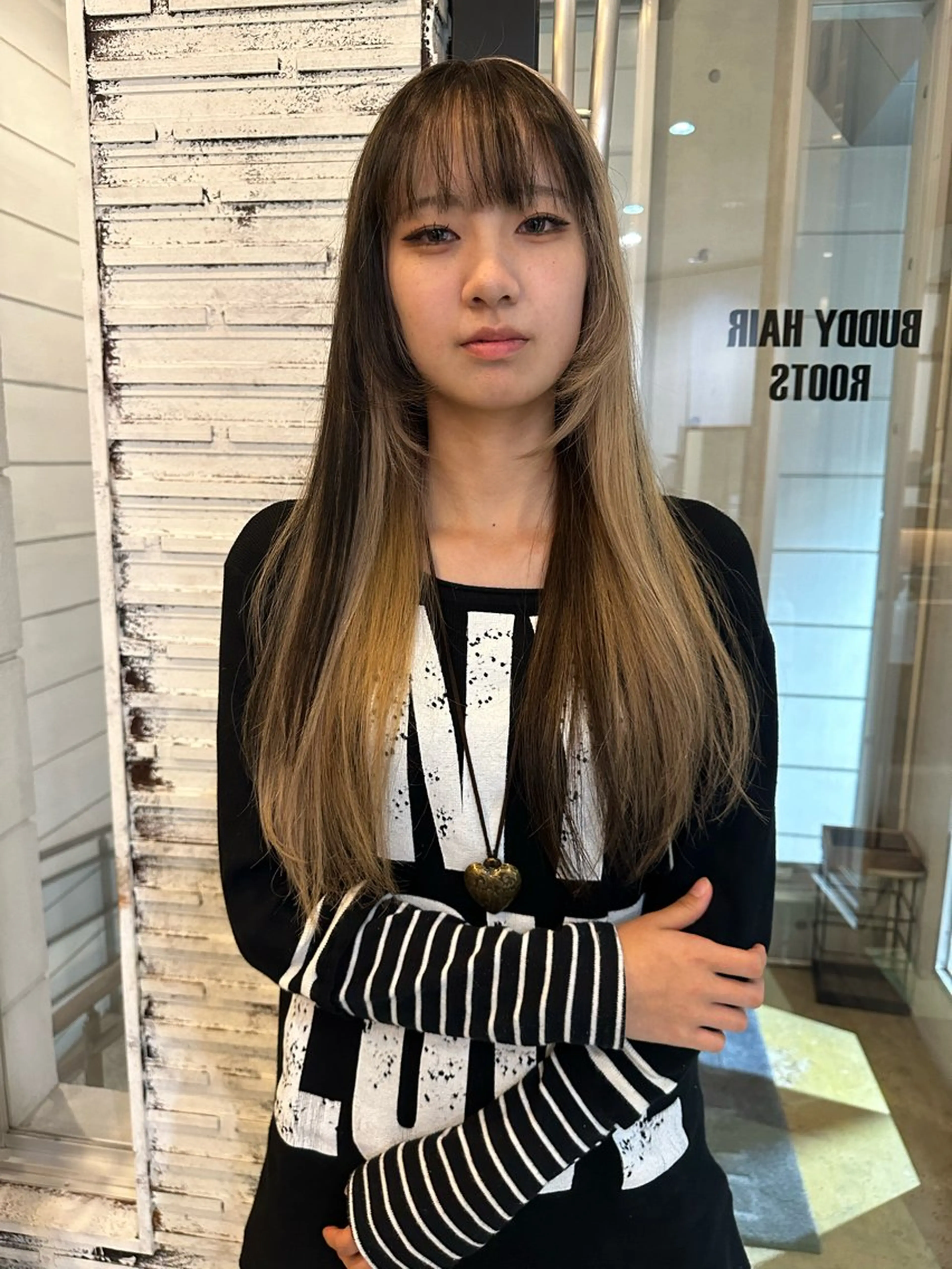 ロング カラー ブリーチ ブロンド ブラウンカラー ケアブリーチ デザインカラー ヘアカラー ✨艶ブリーチカラー✨ 酸性ストレート光太郎のヘアスタイル