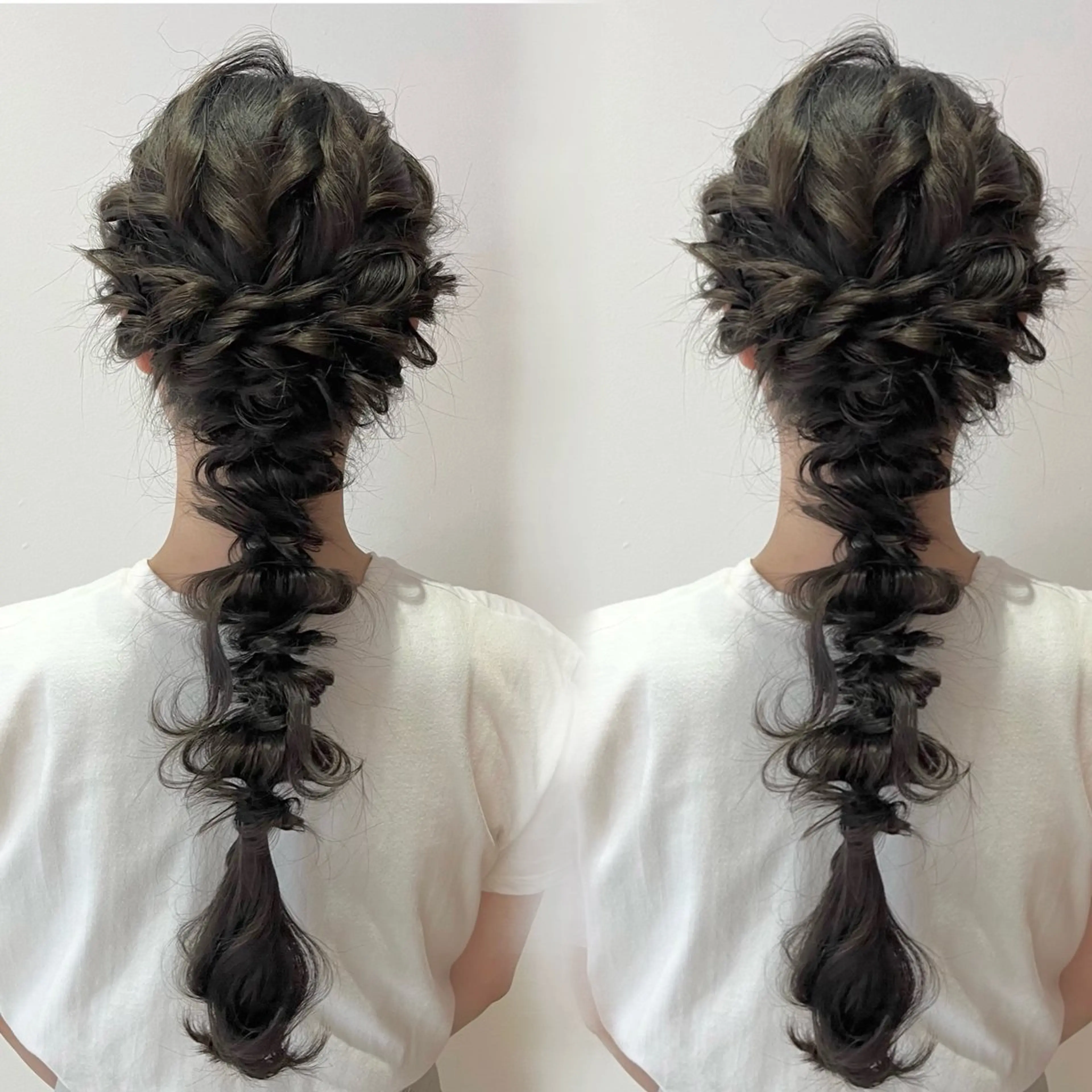 ロング ヘアアレンジ 結婚式・ブライダル ヘアセット カラーモデル様募集 🤍🫧HARUNAのヘアスタイル
