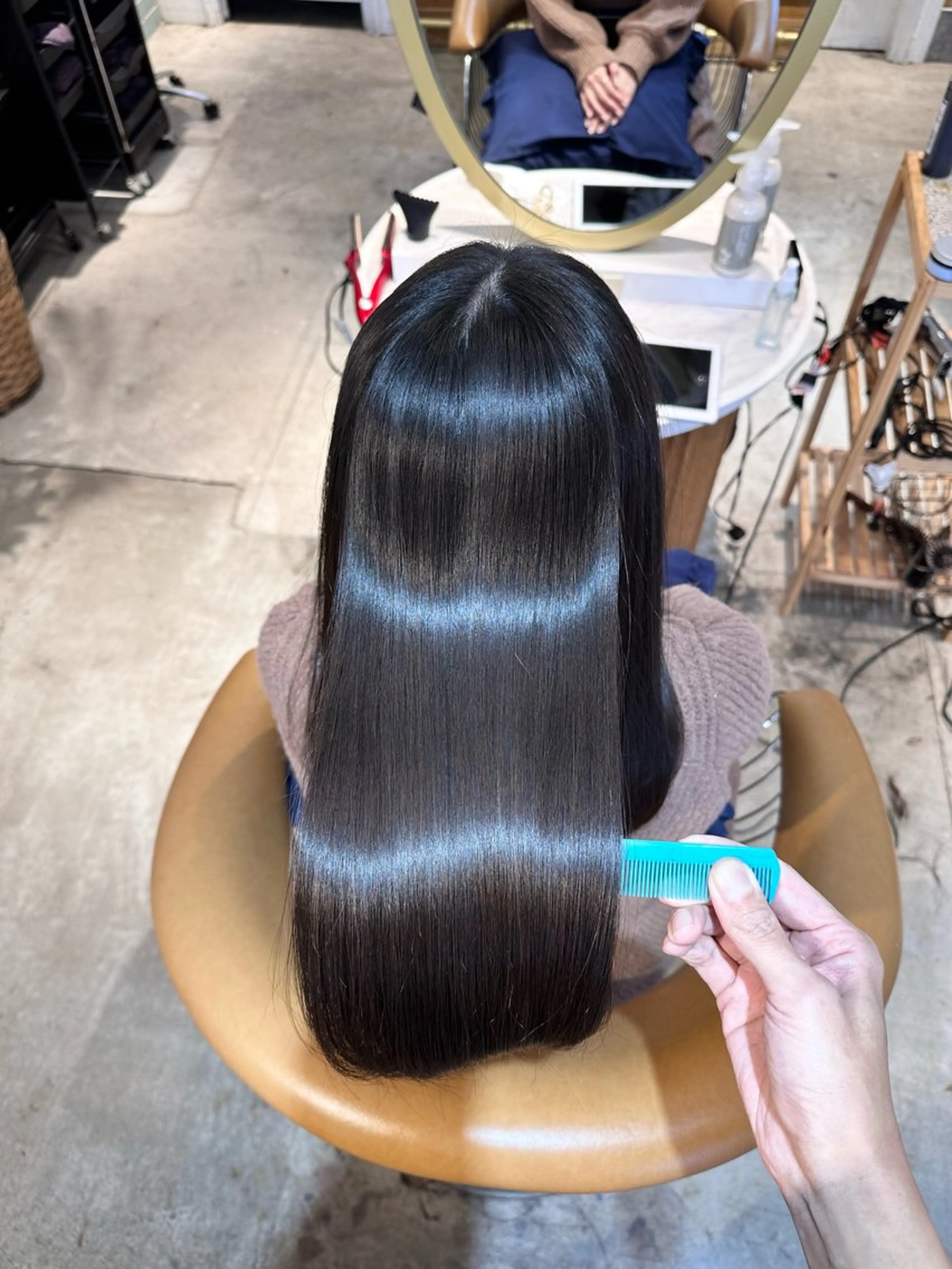 セミロング カット ヘアカラー トリートメント 艶髪/縮毛矯正 /髪質改善千田大地のヘアスタイル