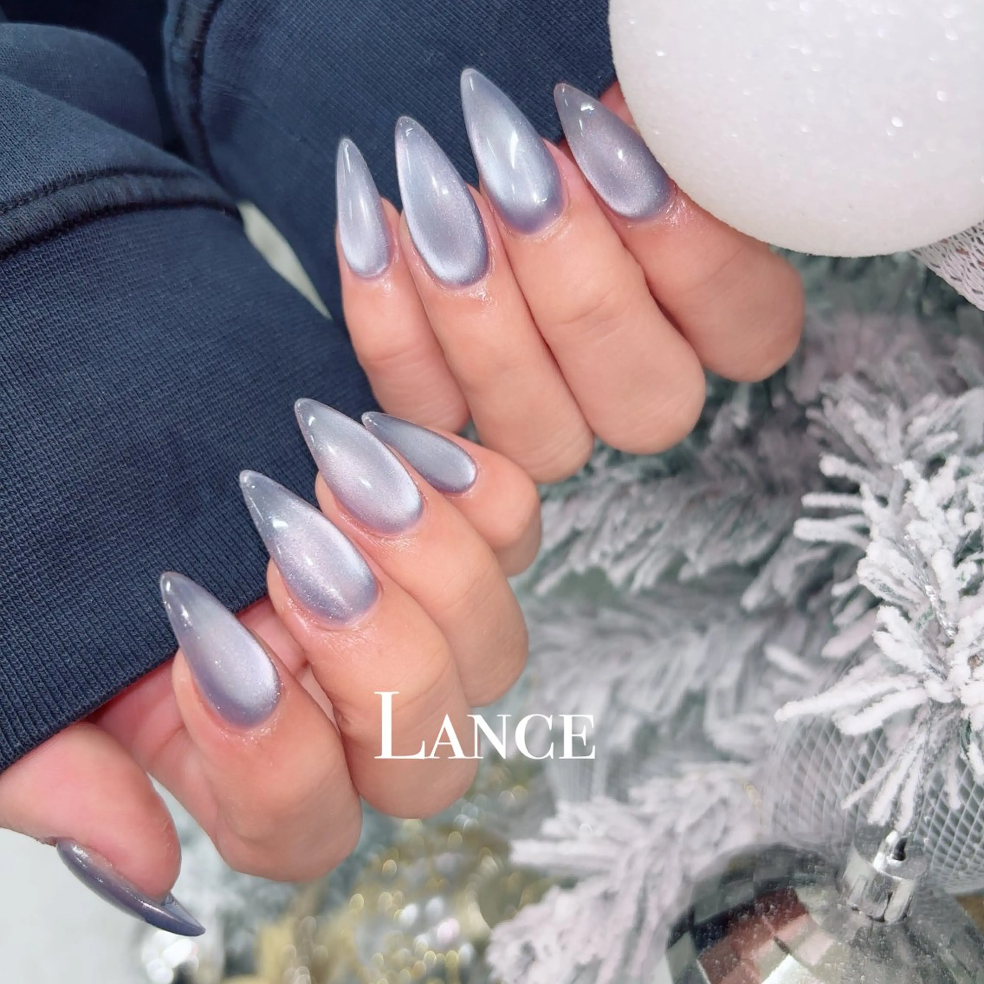 ネイル オーロラネイル フットネイル フレンチネイル ガラスフレンチ 氷ネイル・うるうるネイル ハンドネイル Lance nailのネイルデザイン