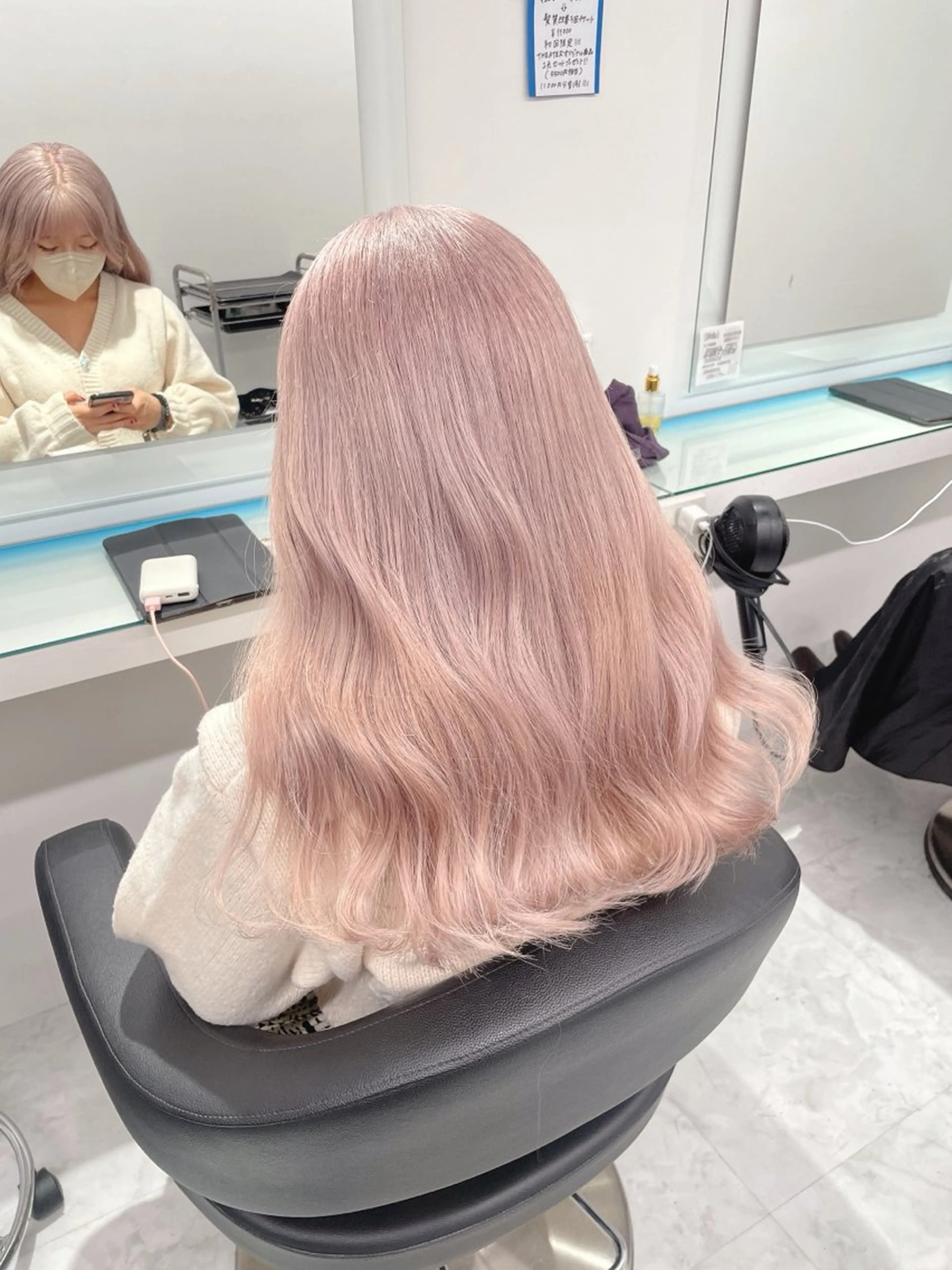 ロング カラー ヘアカラー トリートメント ヘアセット 似合わせハイトーン♡ みつきのヘアスタイル
