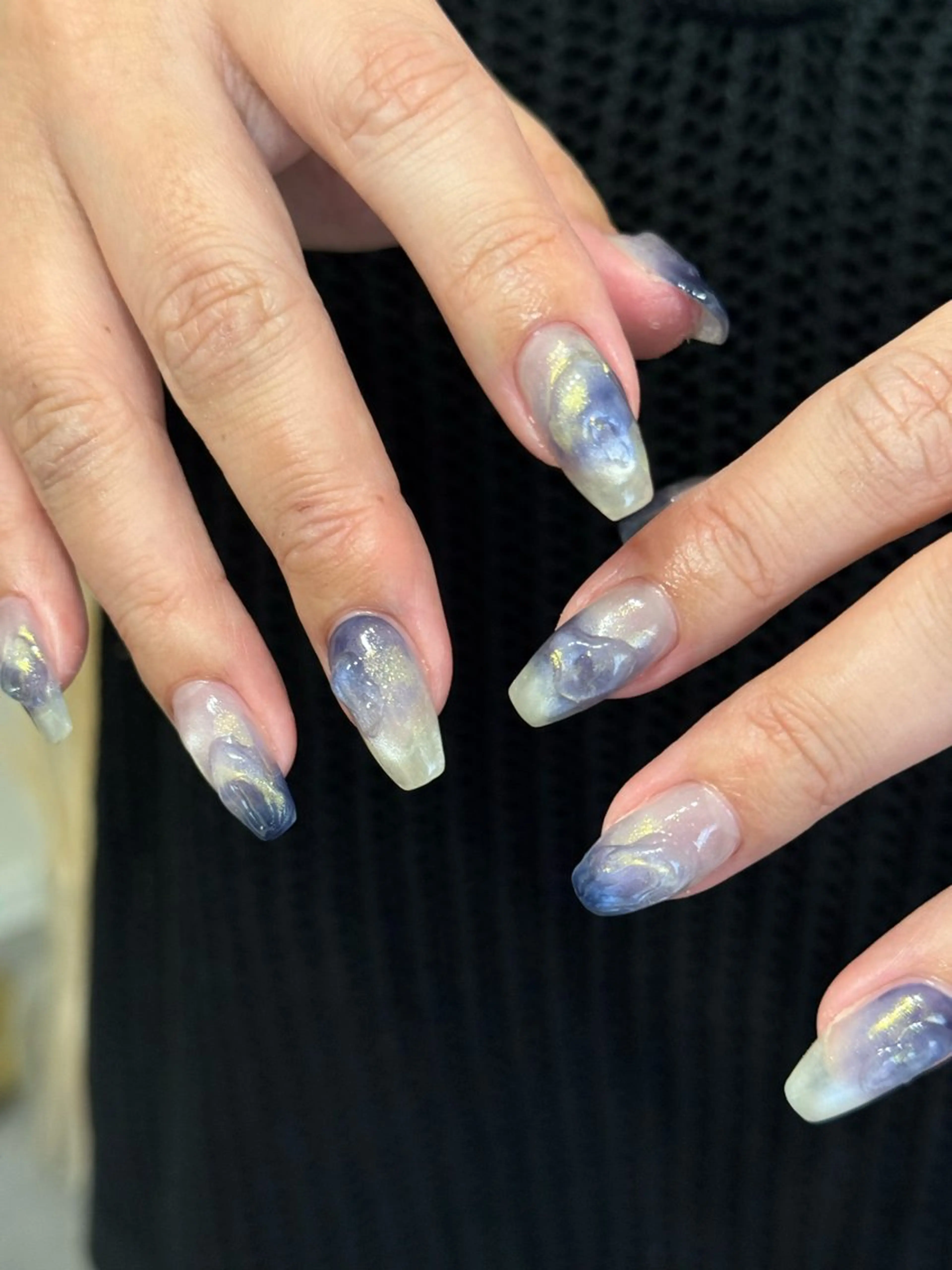 ネイル 氷ネイル・うるうるネイル キラキラネイル ロングネイル ハンドネイル フットネイル kiii.__ ✴︎*のネイルデザイン