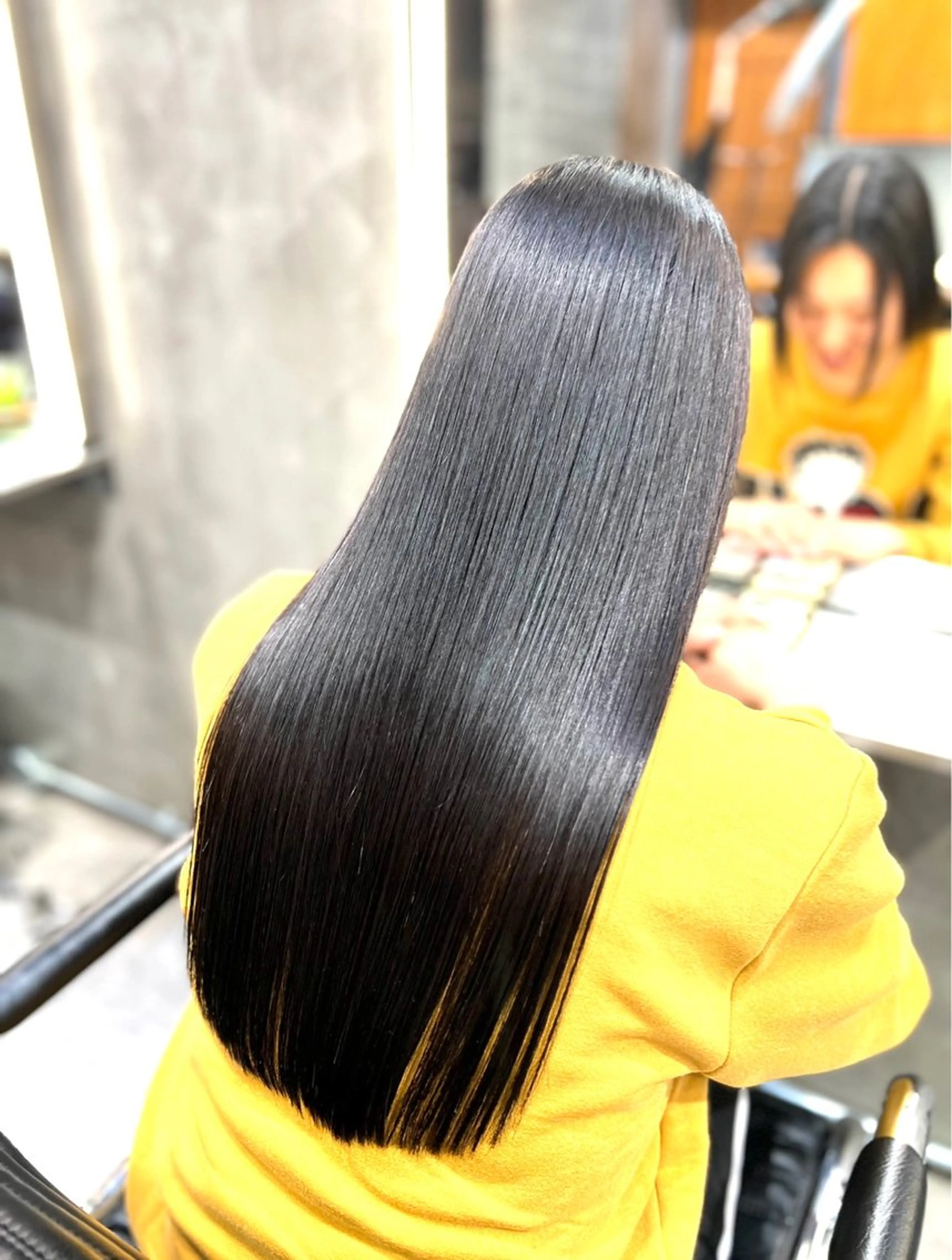 セミロング パーマ 髪質改善 縮毛矯正 酸性ストレート ストレートパーマ 縮毛矯正 GO TODAY 原宿本店所属・🎁再現性を大事に /DAIKIのヘアスタイル