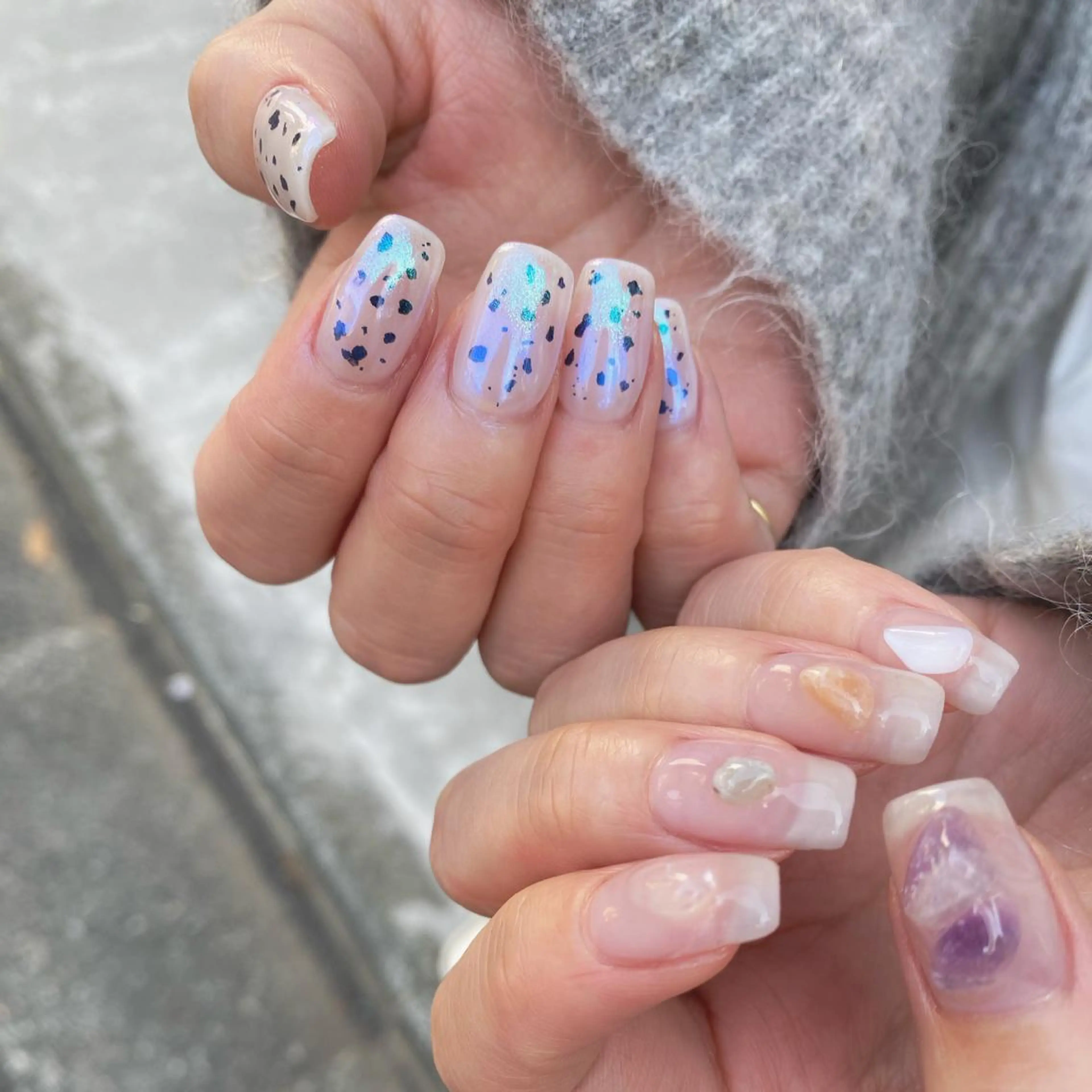 ネイル オーロラネイル 🌼大西洋子 laughl🌼のネイルデザイン