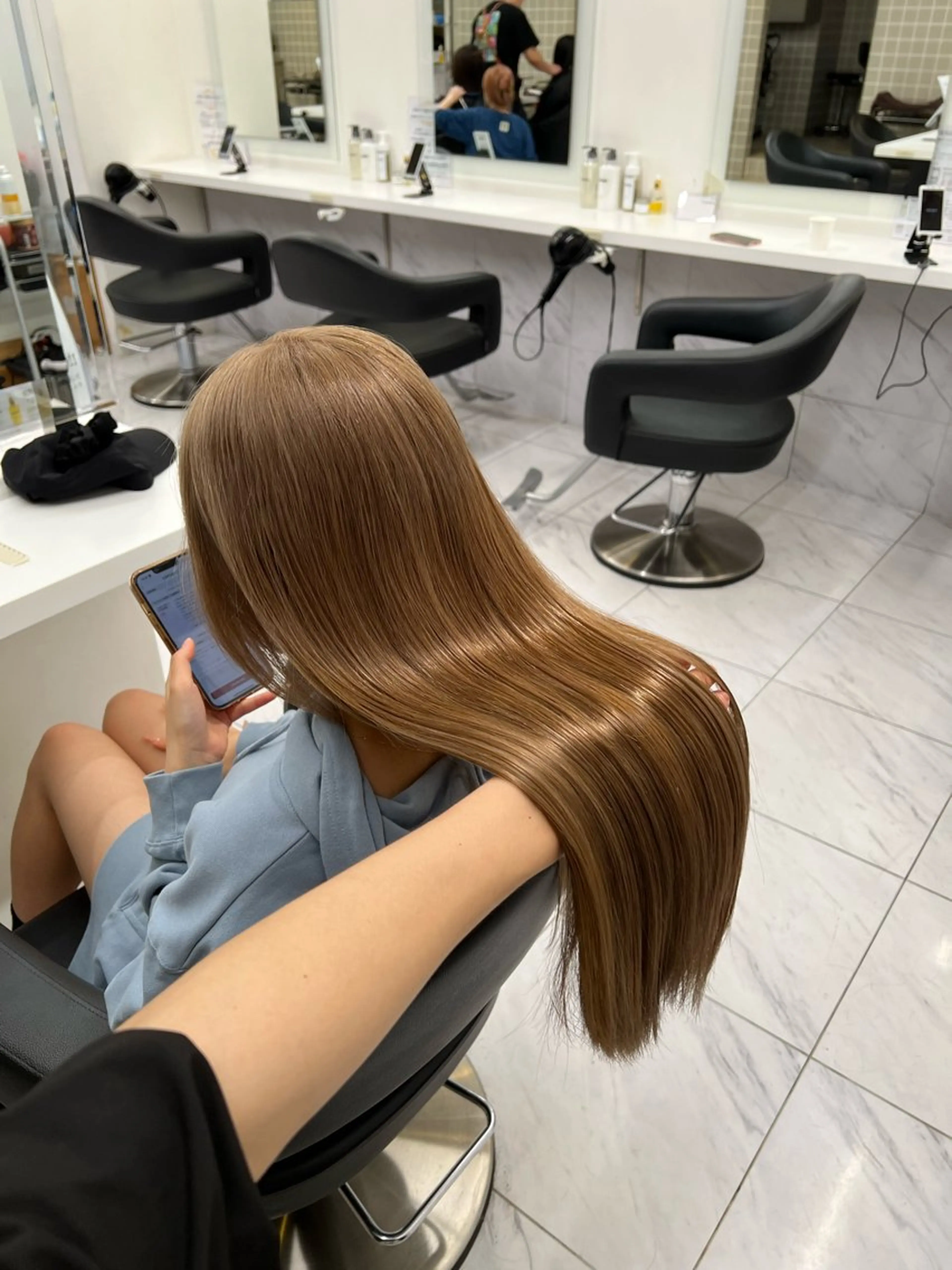 セミロング カラー カット ヘアカラー 韓国レイヤーカット /REIのヘアスタイル