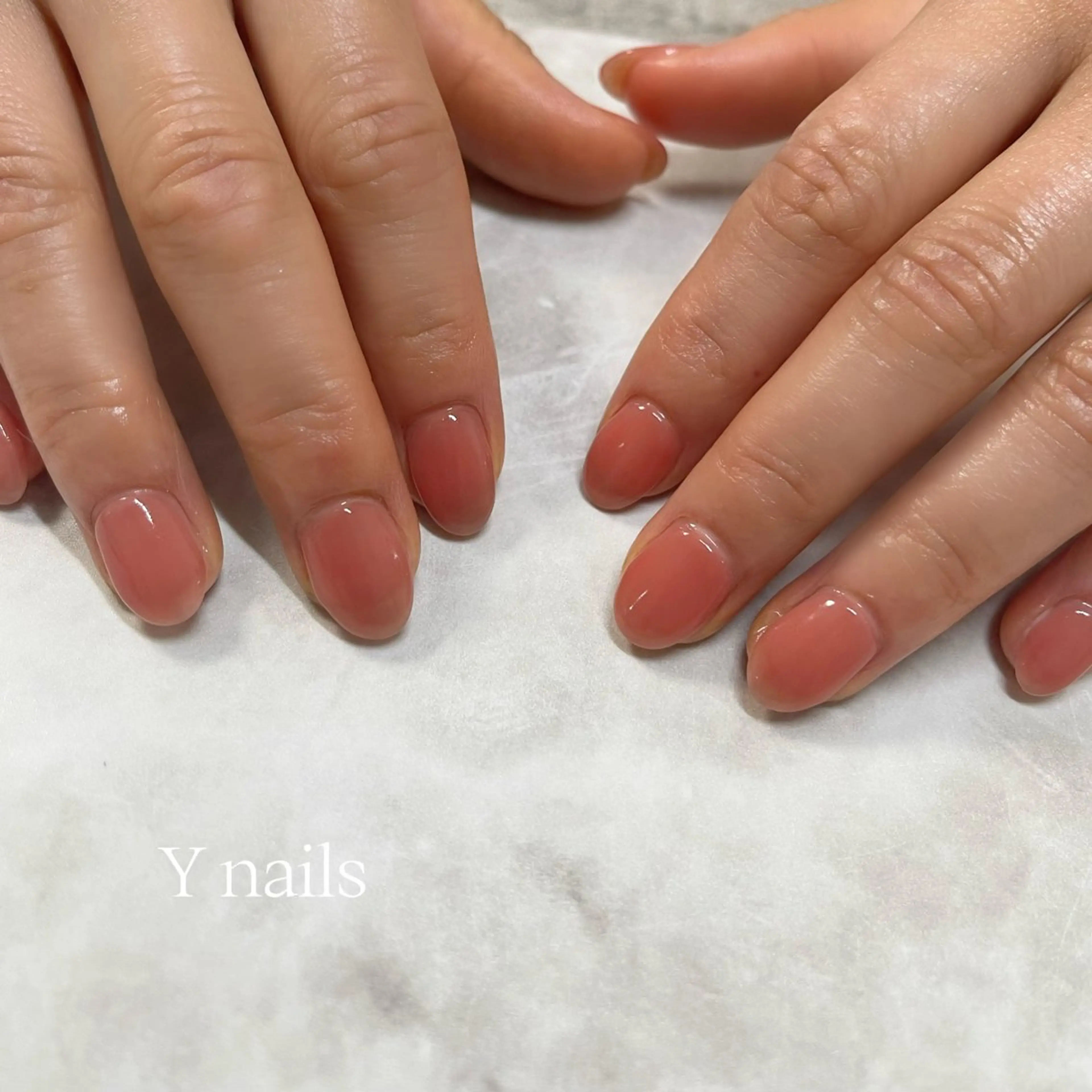 ネイル ピンク シンプルネイル ハンドネイル 桜井 Y nailsのネイルデザイン