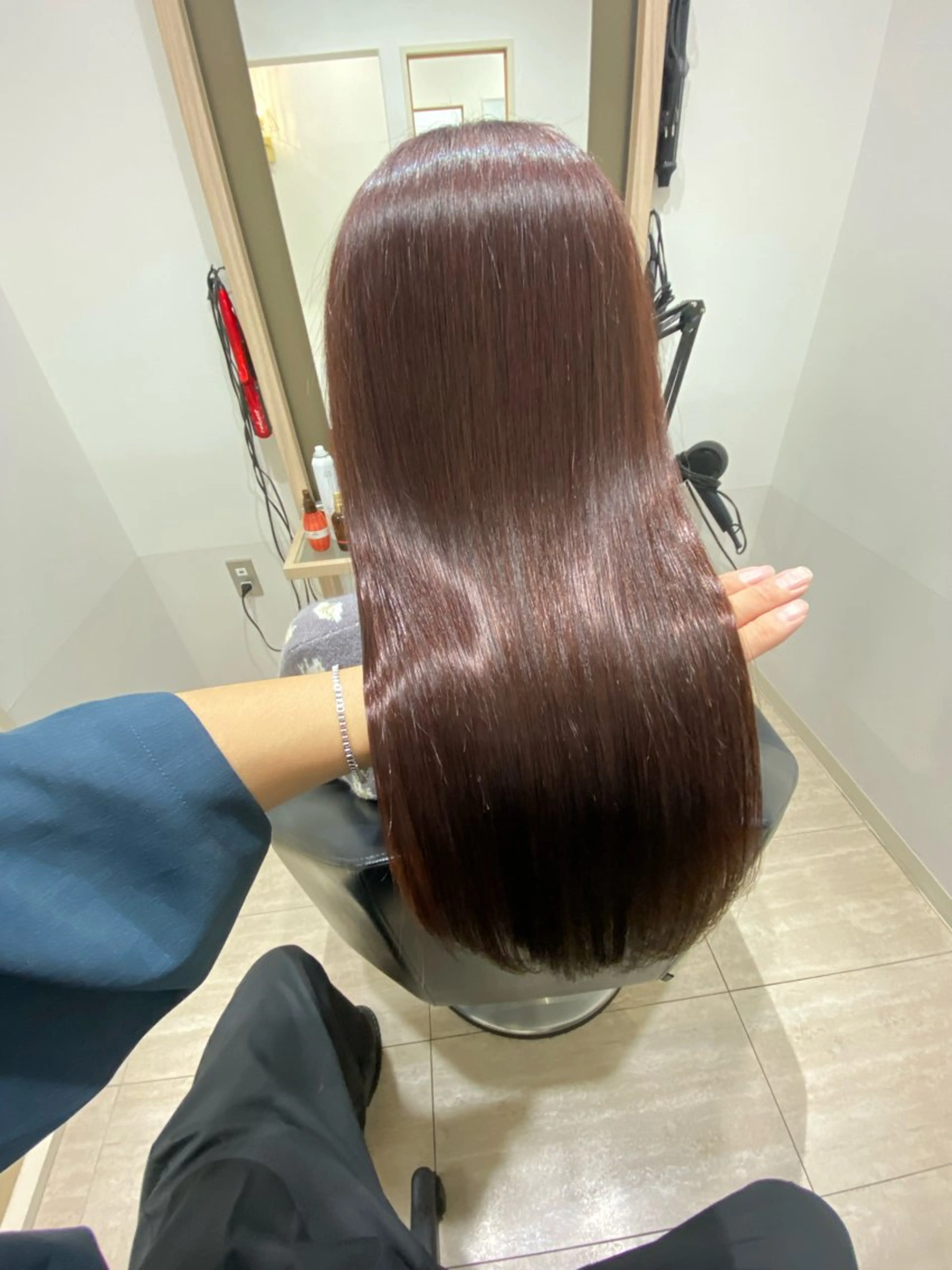 セミロング カット ヘアカラー 縮毛矯正 トリートメント ヘッドスパ 柏駅前/髪質改善/ 韓国/半個室/シモダのヘアスタイル