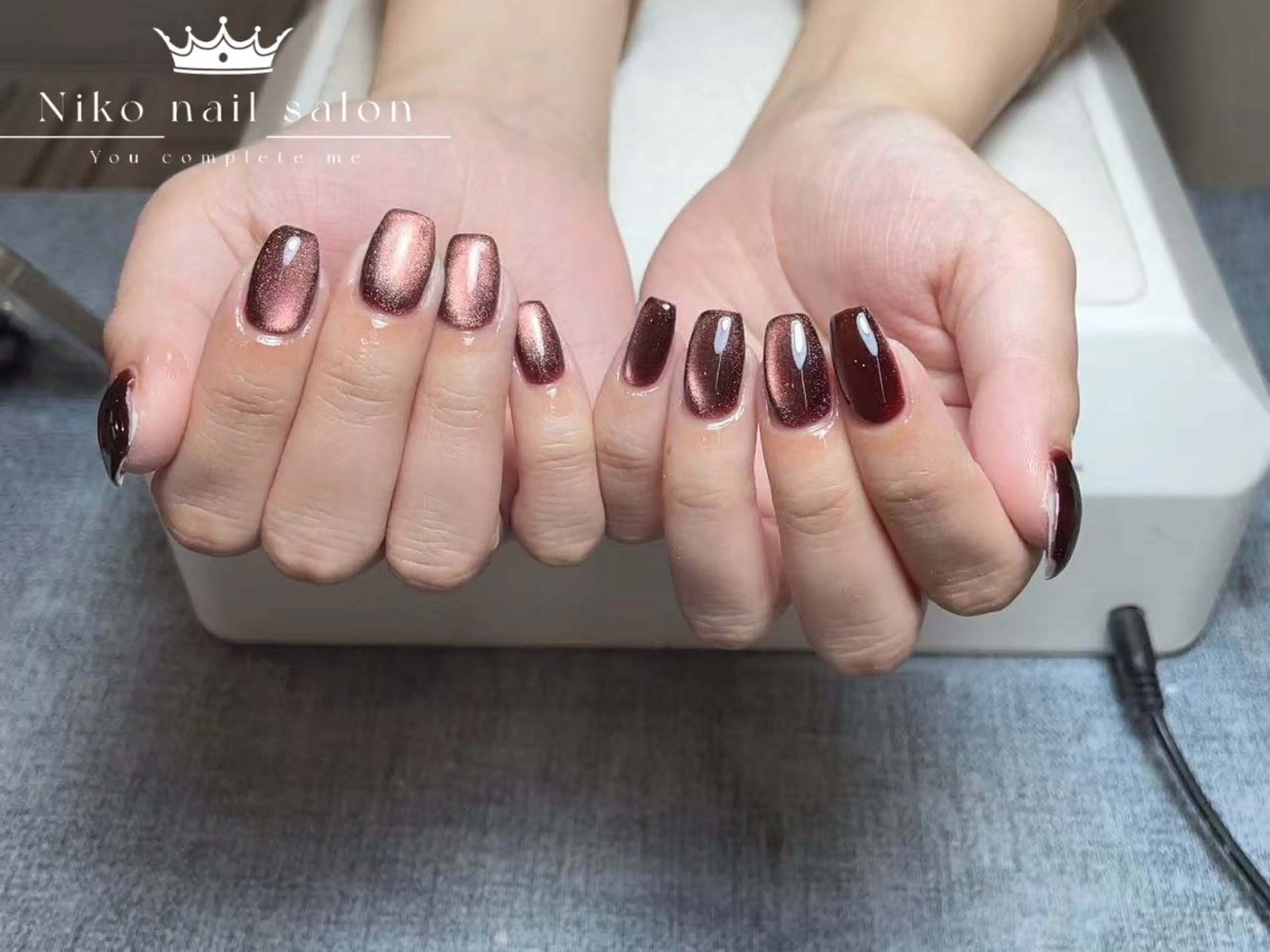 ネイル チークネイル フットネイル フレンチネイル ジェルネイル ガラスフレンチ 柚子 Nikoのネイルデザイン