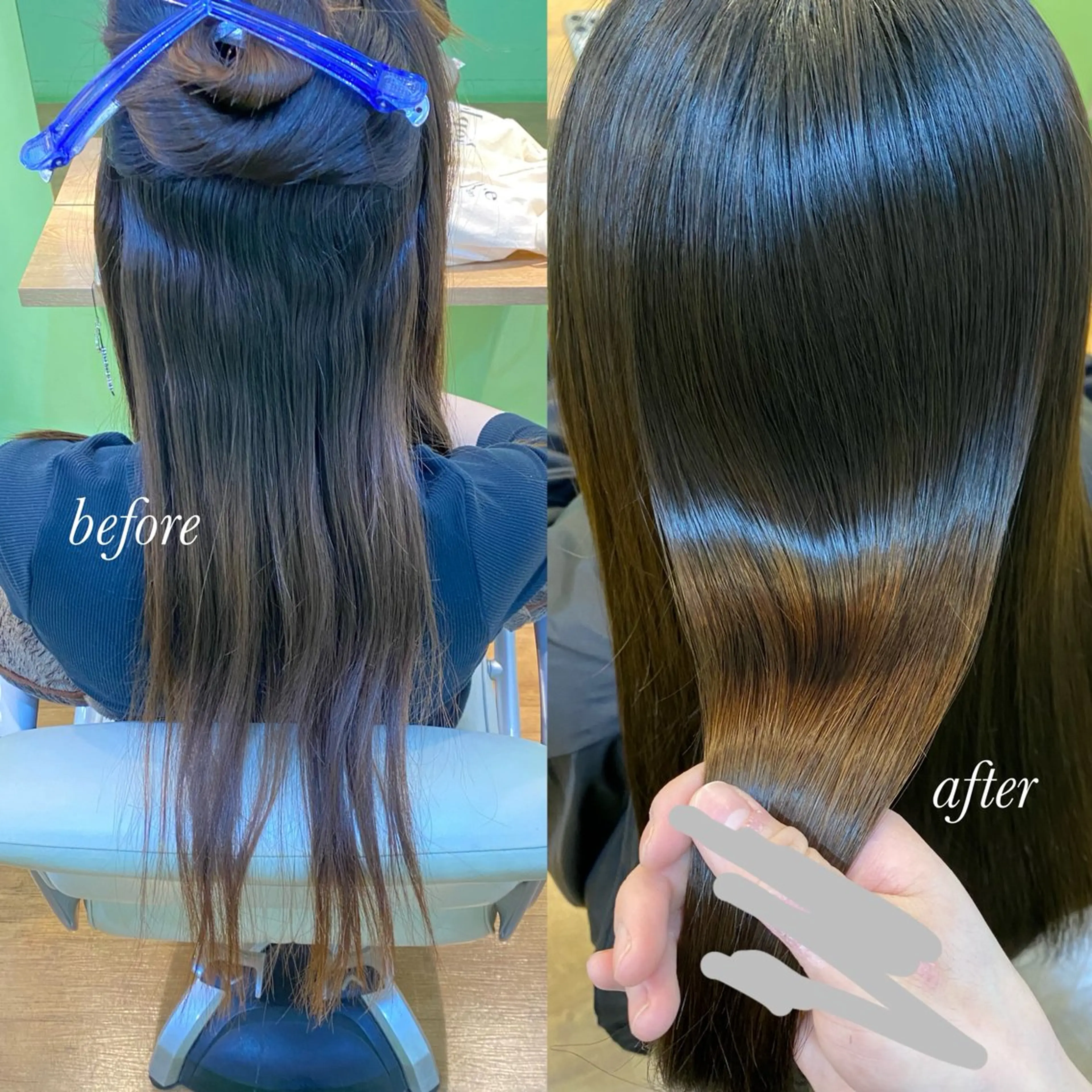ロング パーマ ストレートパーマ 【エシカル】 HOSOMIのヘアスタイル