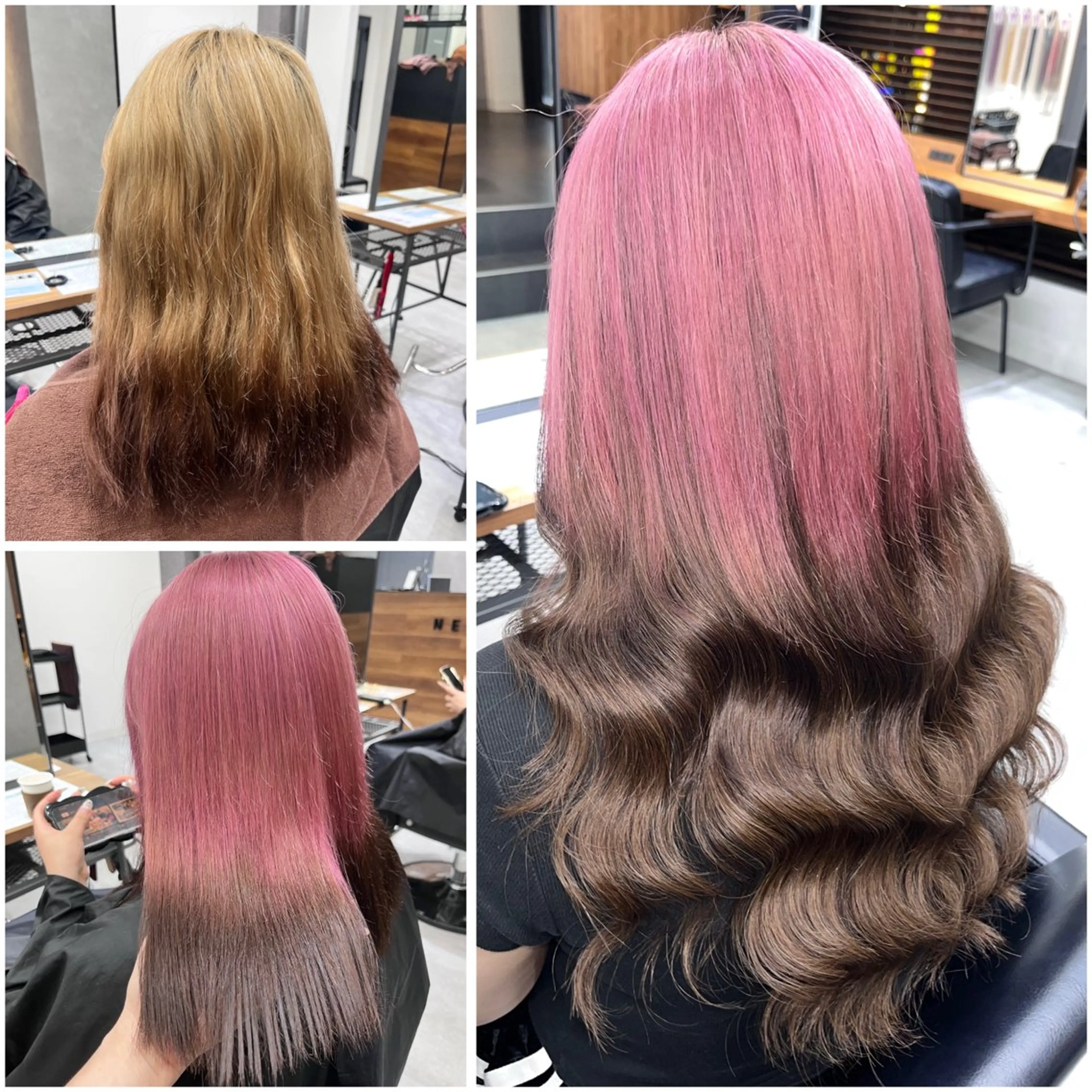 ロング カラー シールエクステ ピンクカラー エクステ ヘアカラー トリートメント エクステ MAKO ❤️‍🔥NEXTのヘアスタイル