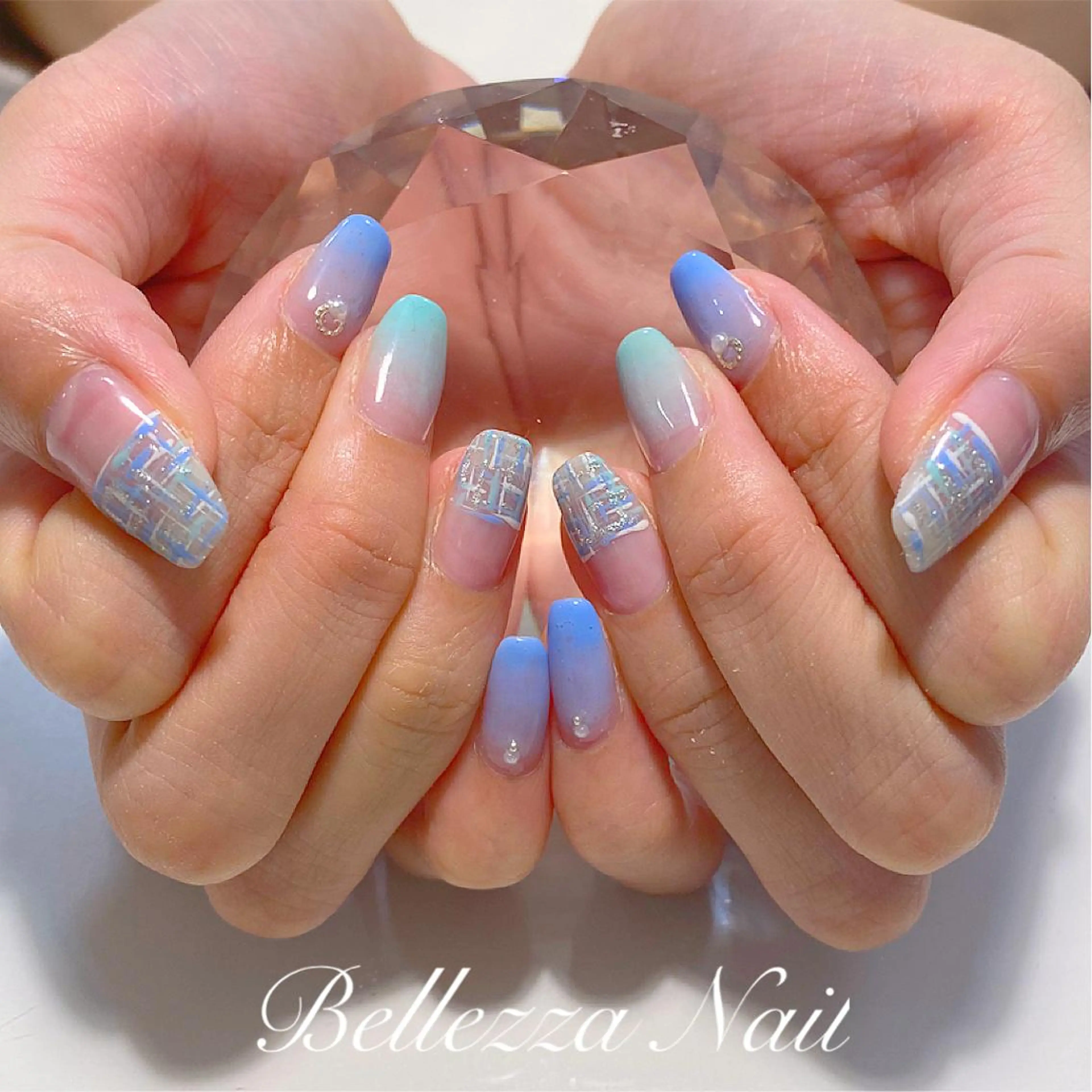 ネイル アートネイル ツイードネイル Bellezza Nailのネイルデザイン