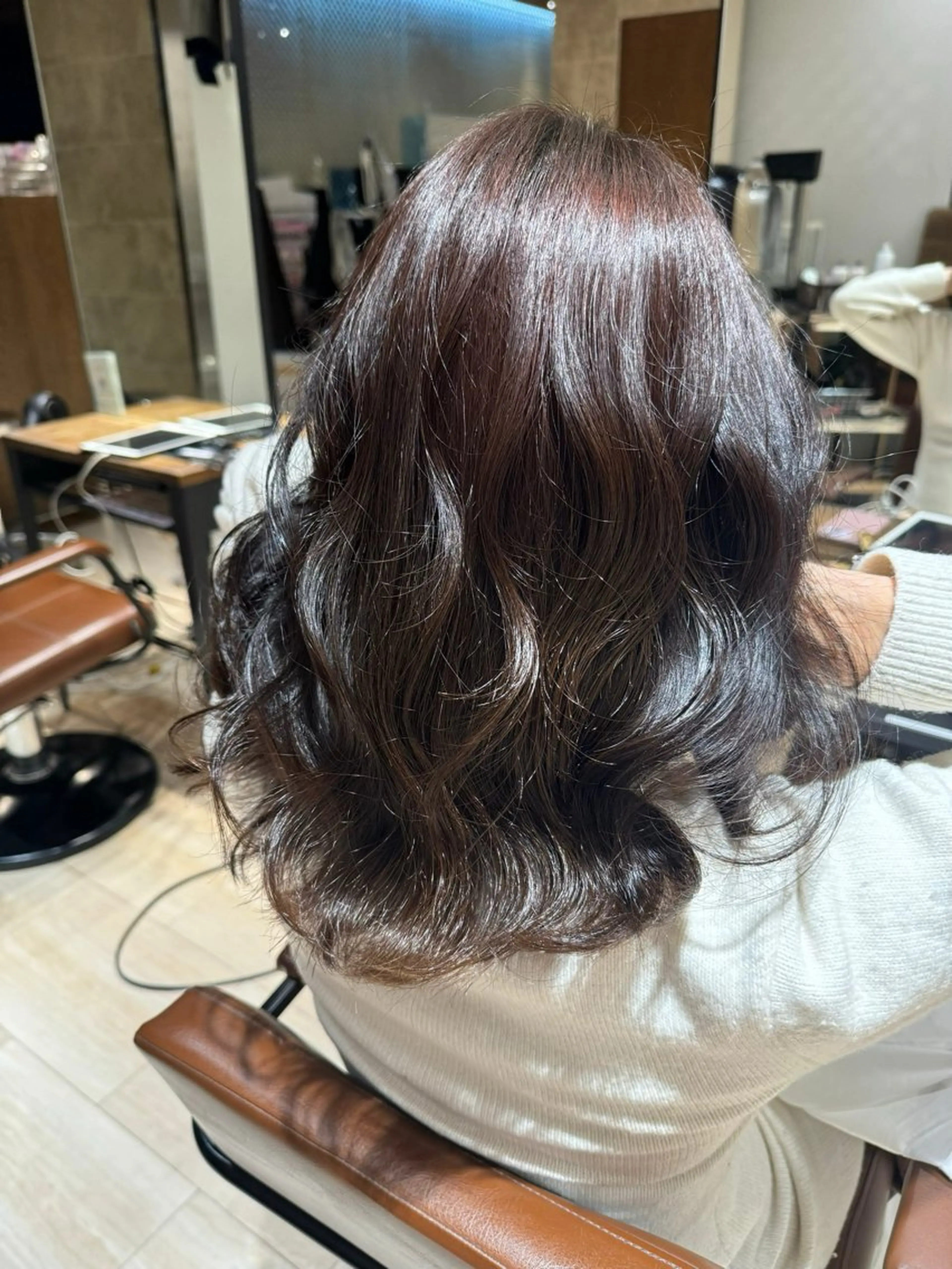 セミロング カラー プルエクステ/ 艶カラー/hiraiのヘアスタイル