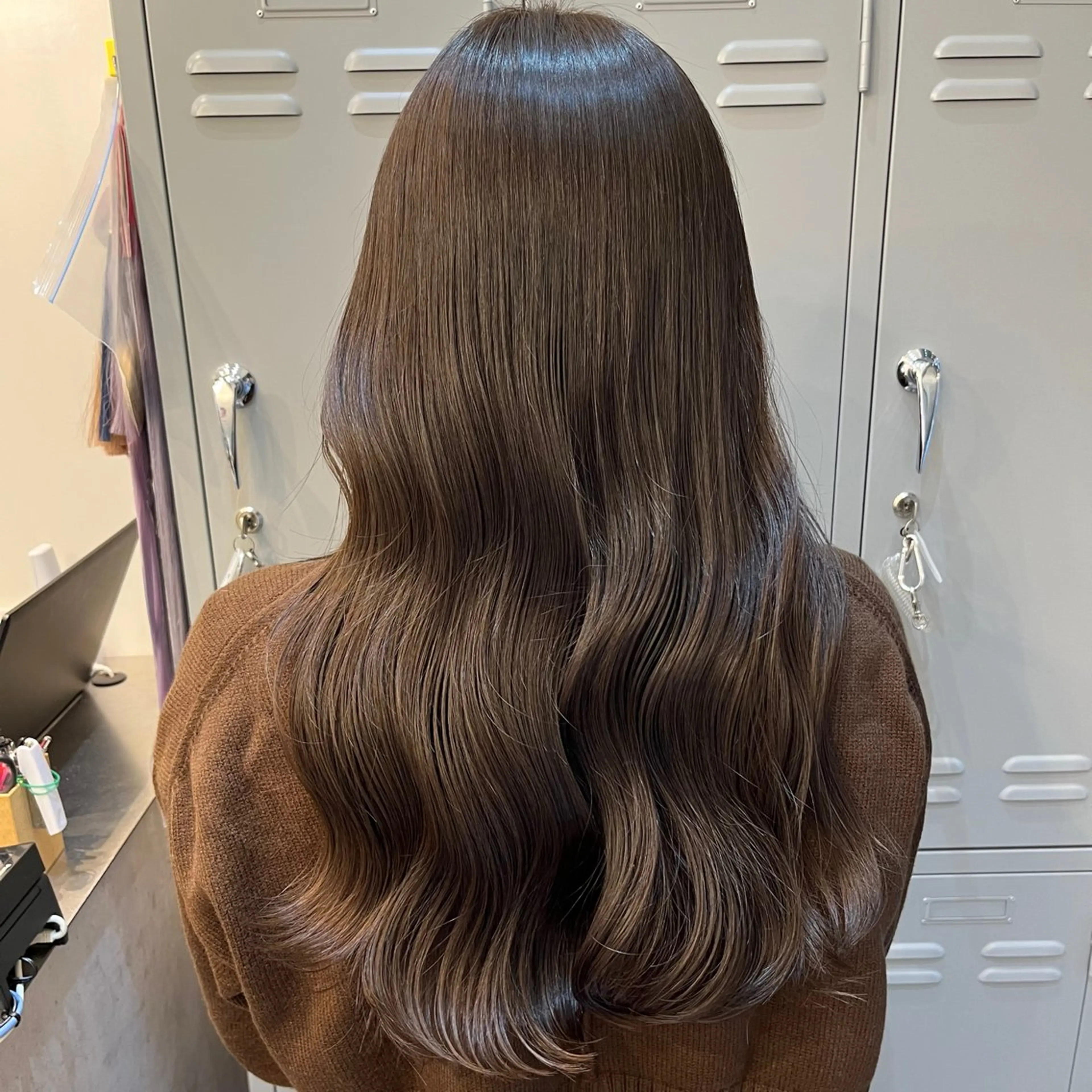 ロング カラー ブリーチ ブリーチなしカラー ヘアカラー トリートメント レイヤーカット/ 暗髪🫧ナシコのヘアスタイル