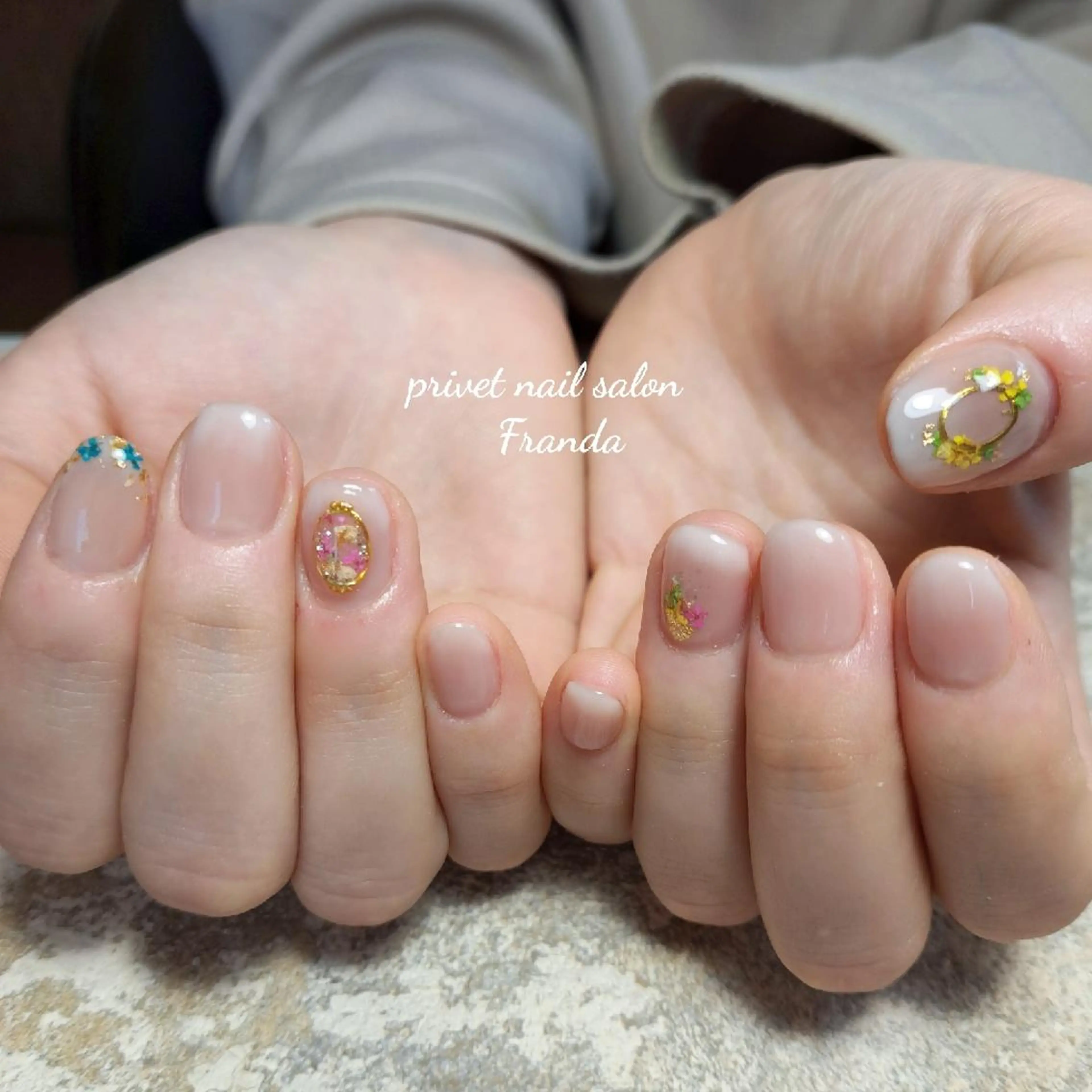 ネイル 春ネイル ハンドネイル Franda ✾のネイルデザイン