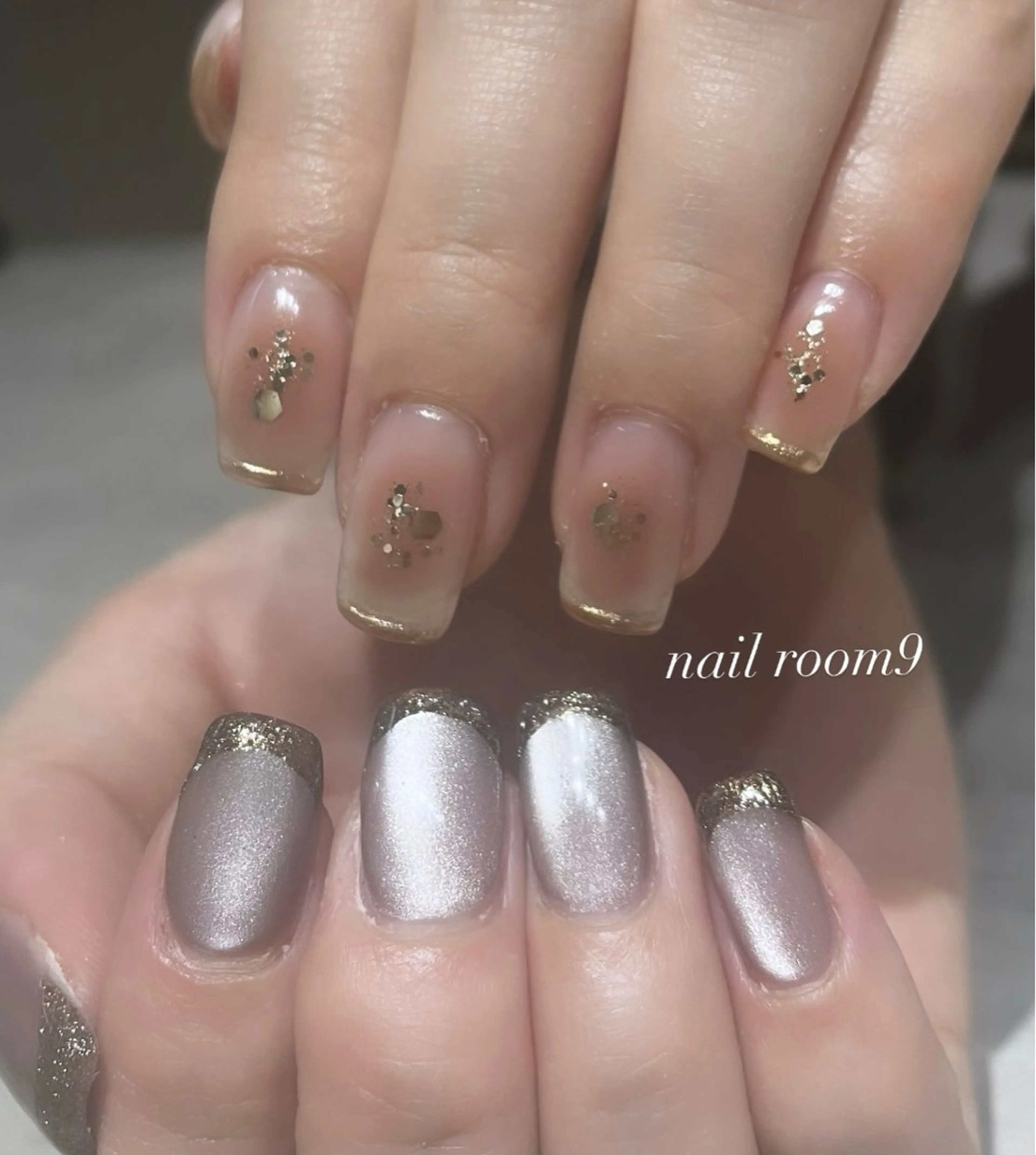 ネイル チークネイル マグネットネイル nail room9 ☺︎のネイルデザイン